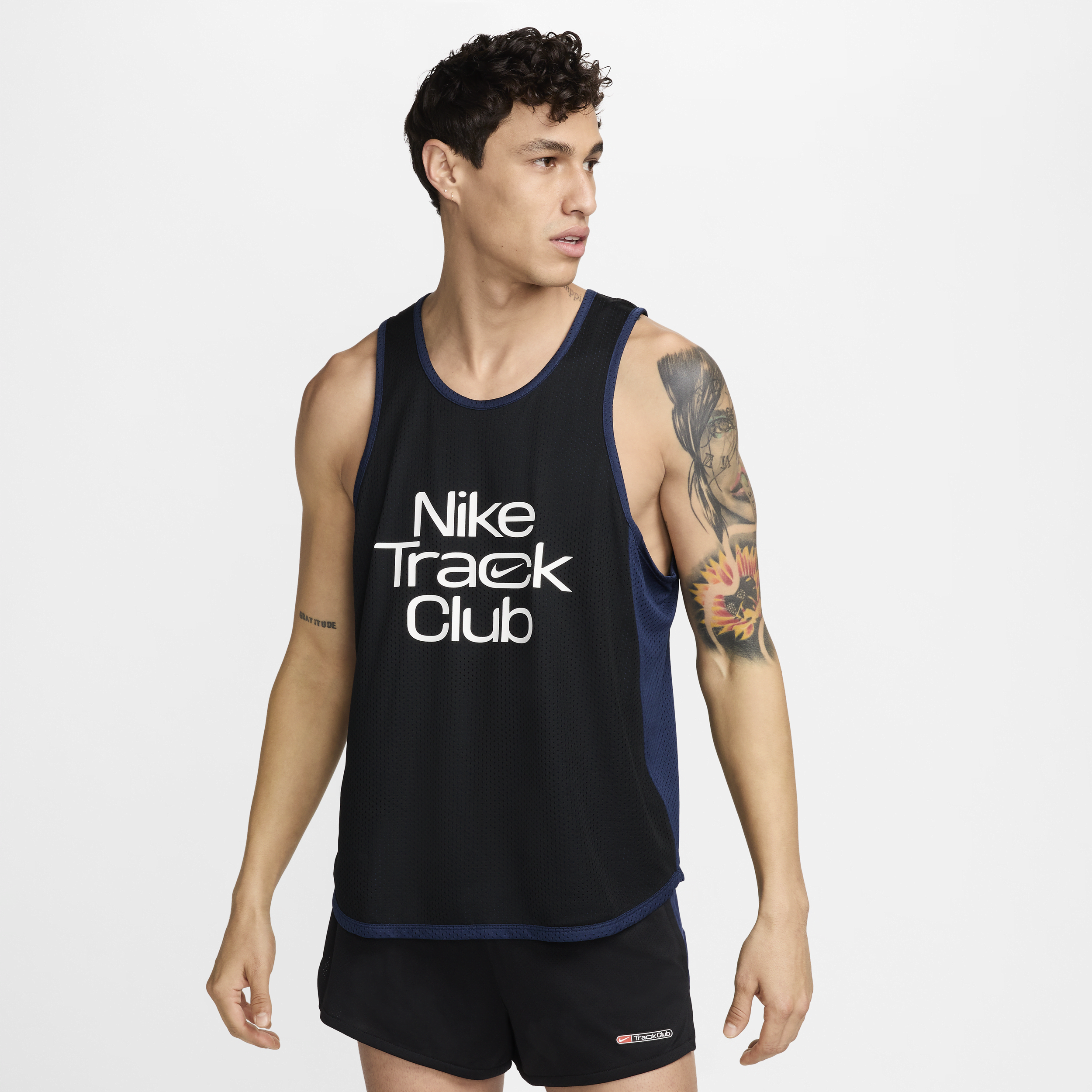 Nike Track Club Dri-FIT-løbeundertrøje til mænd - sort