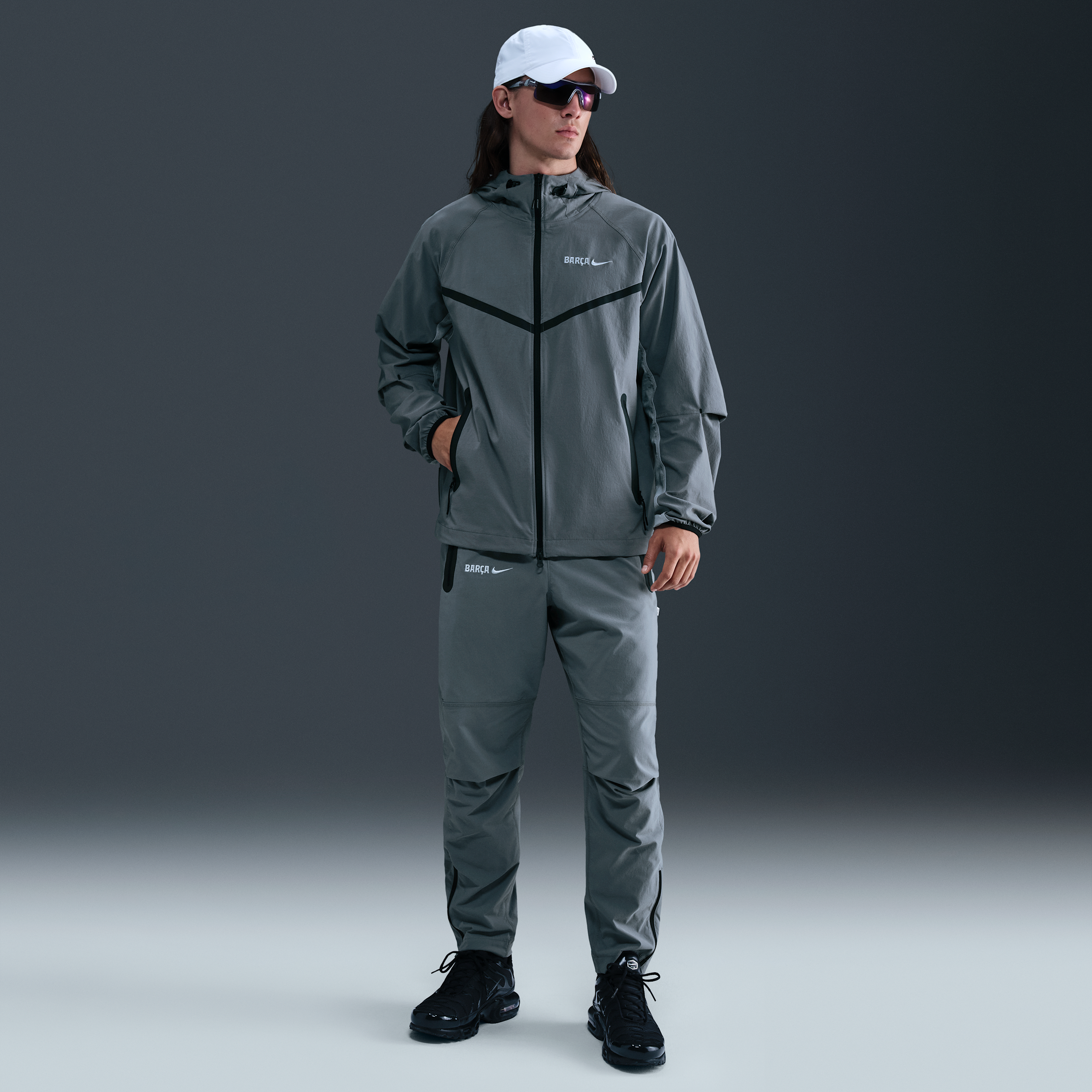 Nike FC Barcelona 25 26 Tech Fleece Woven Windrunner FZ Jacket