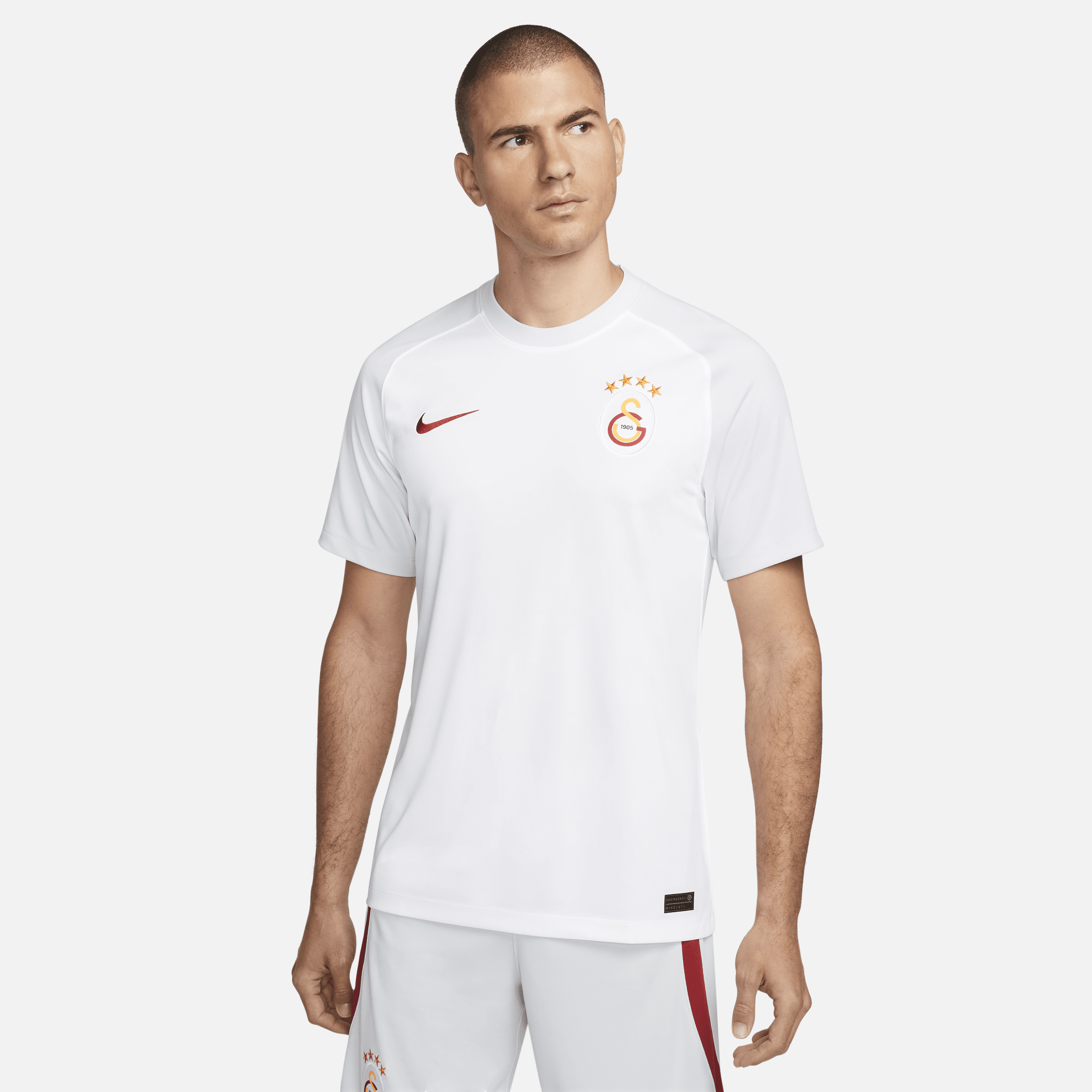 Galatasaray 2023/24 Uit Nike voetbaltop met Dri-FIT en korte mouwen voor heren - Wit