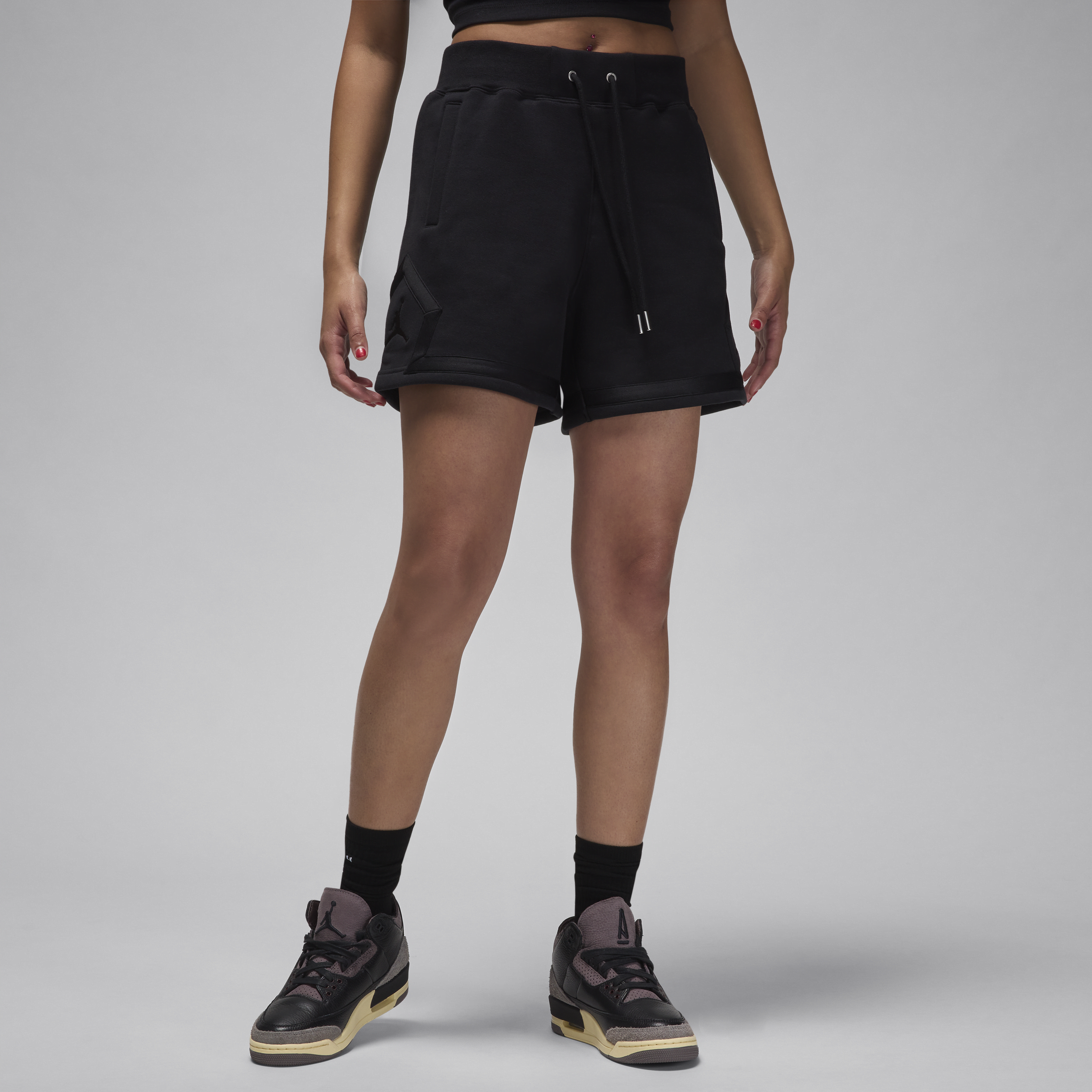 Nike Shorts Diamond Jordan Flight Fleece – Donna - Nero