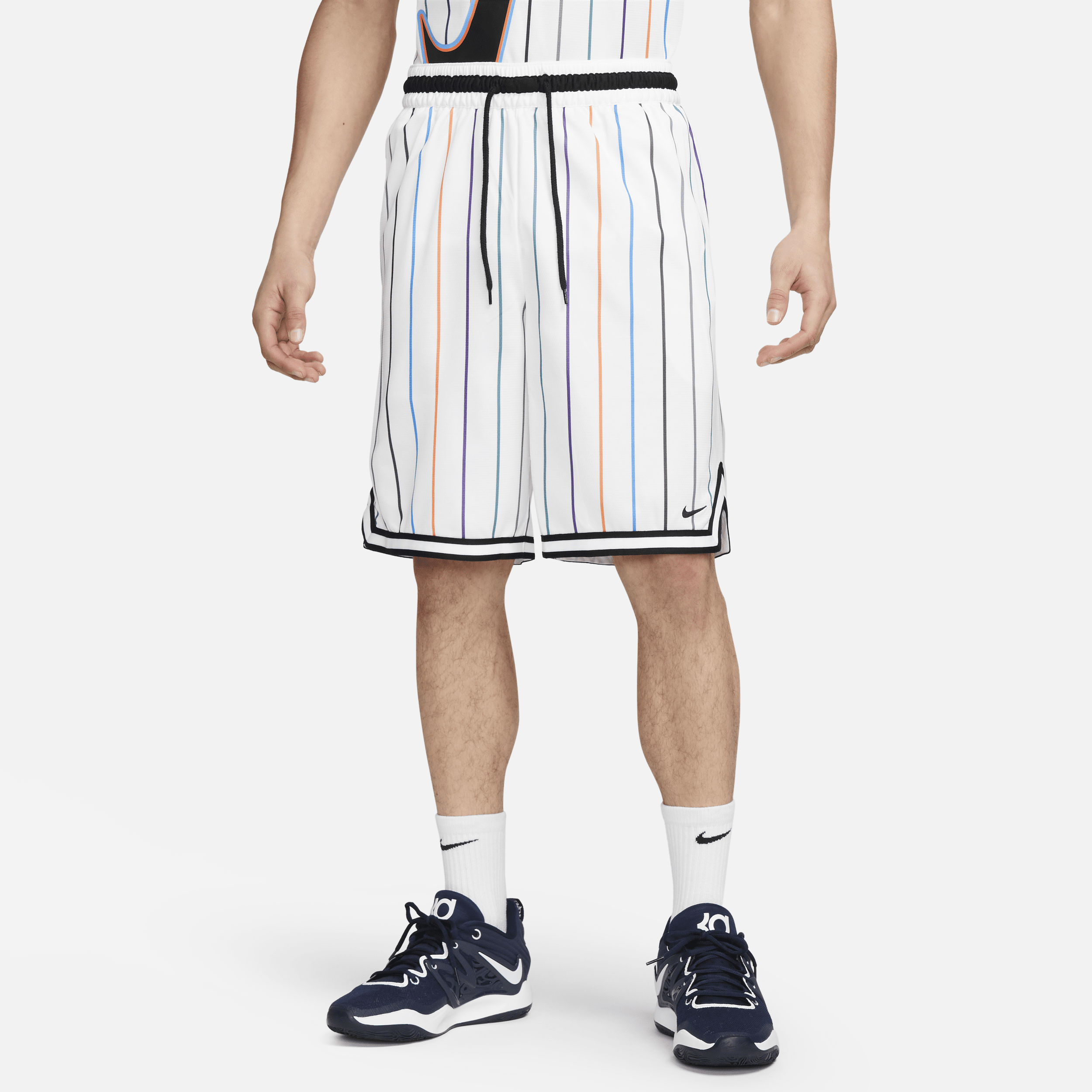Nike Dri-FIT DNA-basketballshorts (25 cm) til mænd - hvid