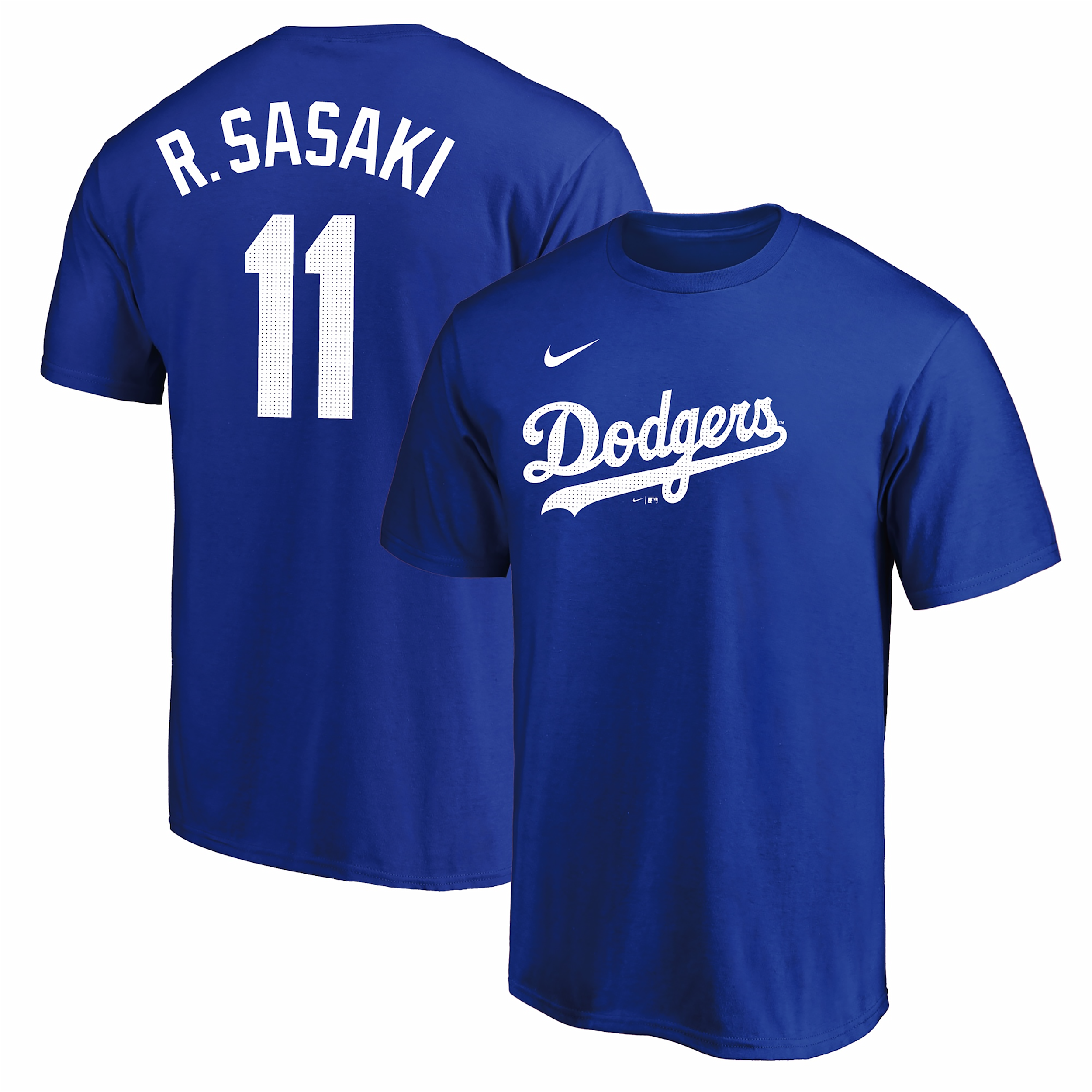 【ナイキ(NIKE)公式ストア】佐々木 朗希 ロサンゼルス ドジャース メンズ ナイキ MLB Tシャツ IR5601-401 ブルー 【ナイキ(NIKE)公式ストア】佐々木 朗希 ロサンゼルス ドジャース メンズ ナイキ MLB Tシャツ IR5601-401 ブルー