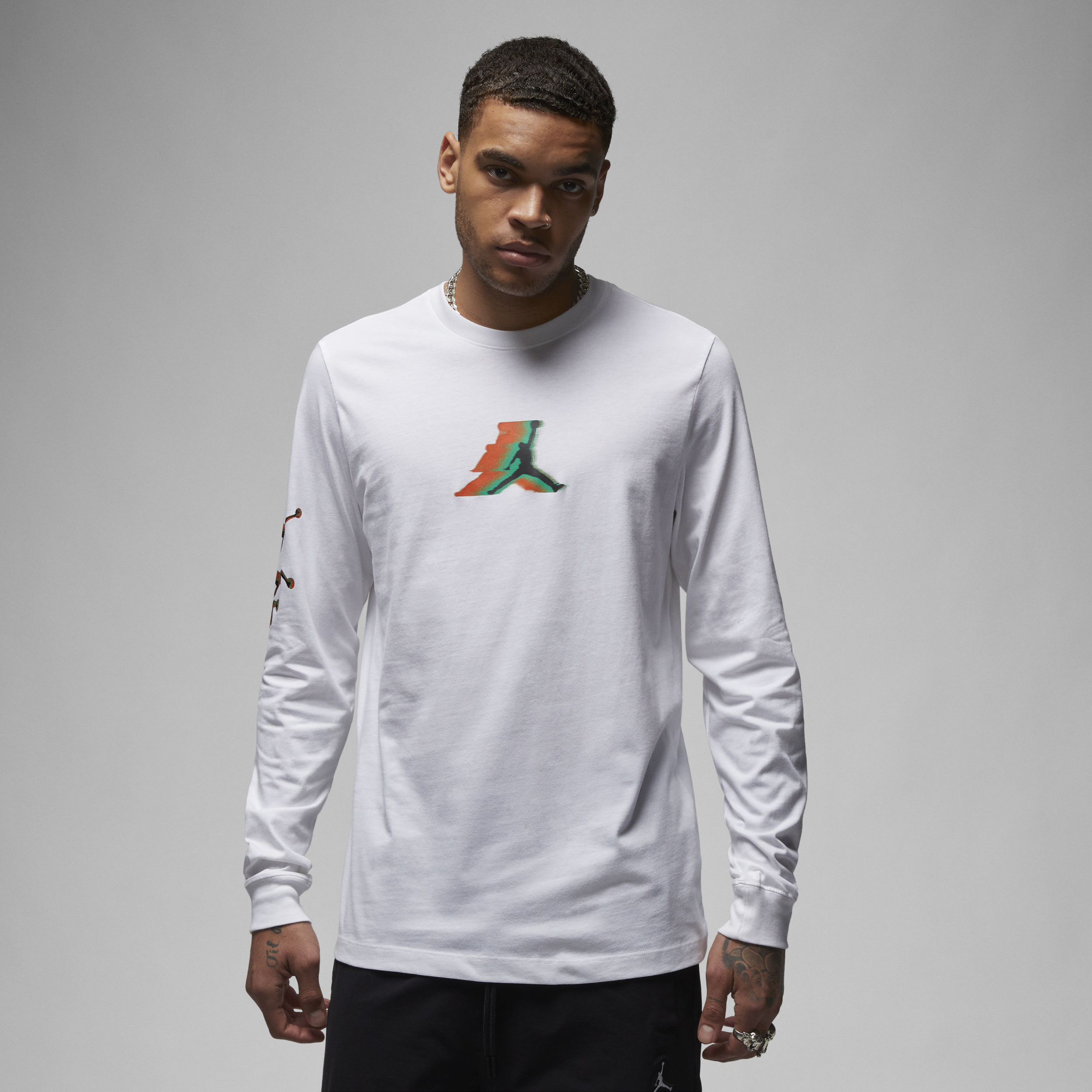 Jordan Brand-langærmet T-shirt til mænd - hvid