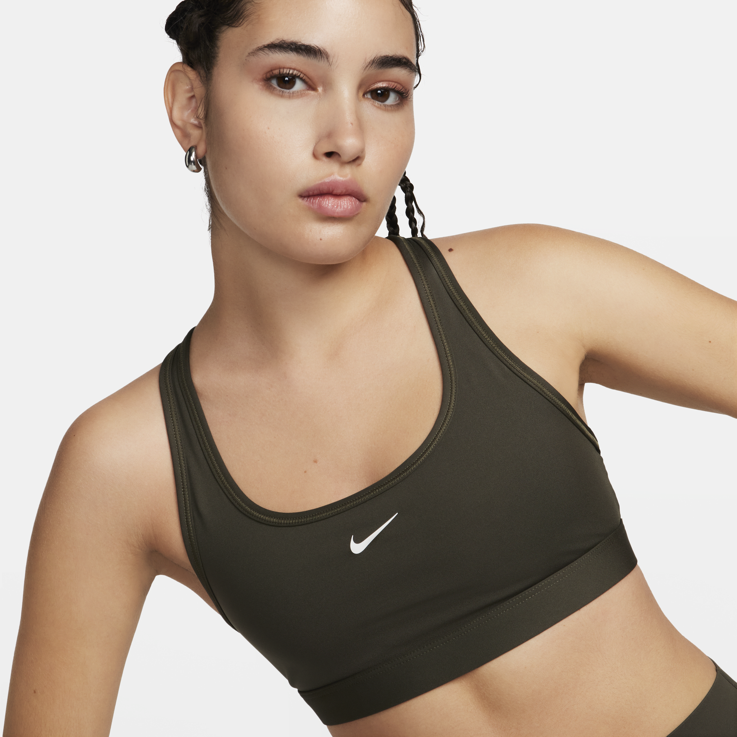 Nike Swoosh Light Support-sports-bh uden indlæg til kvinder - grøn