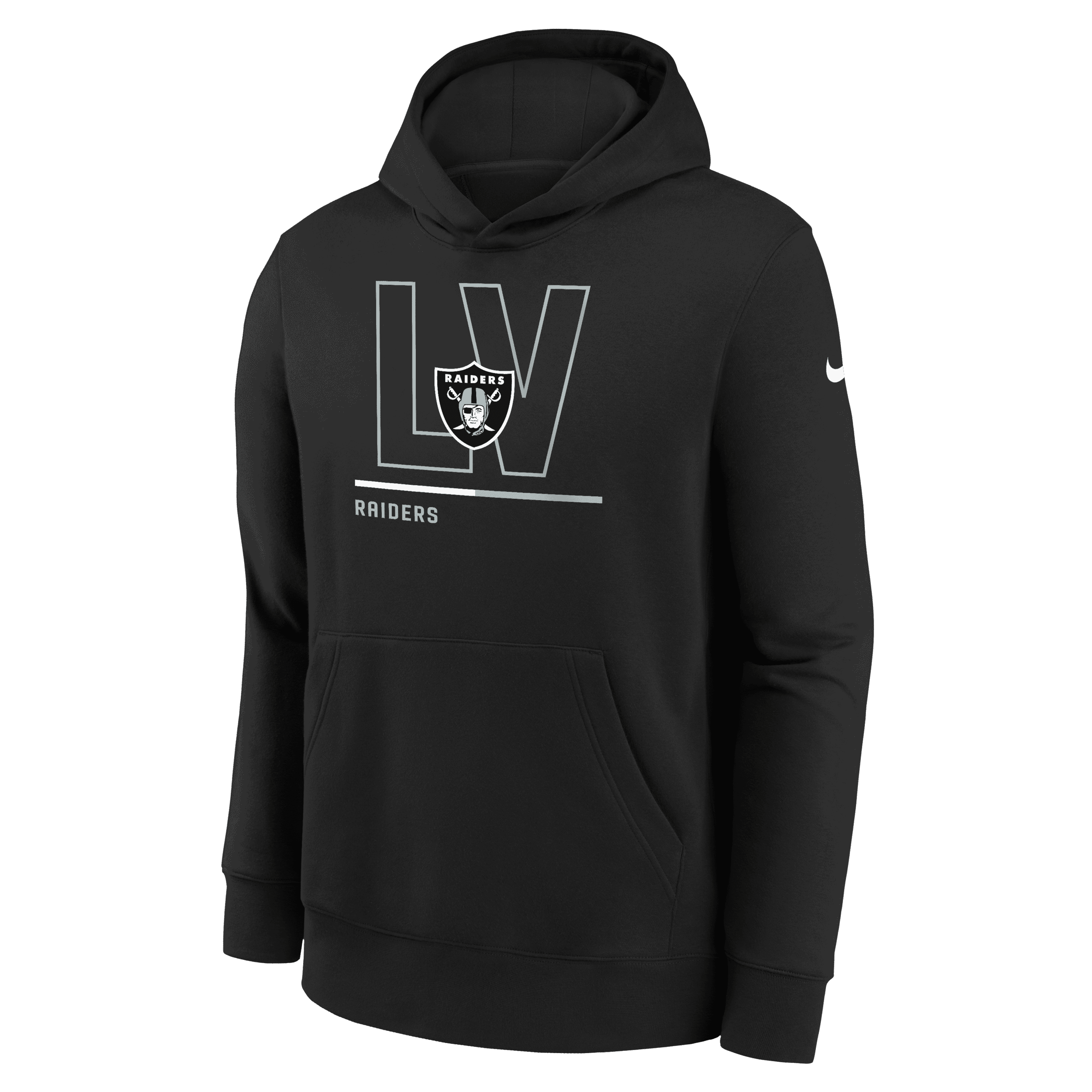 Nike Felpa pullover con cappuccio Las Vegas Raiders City Code – Ragazzi - Nero
