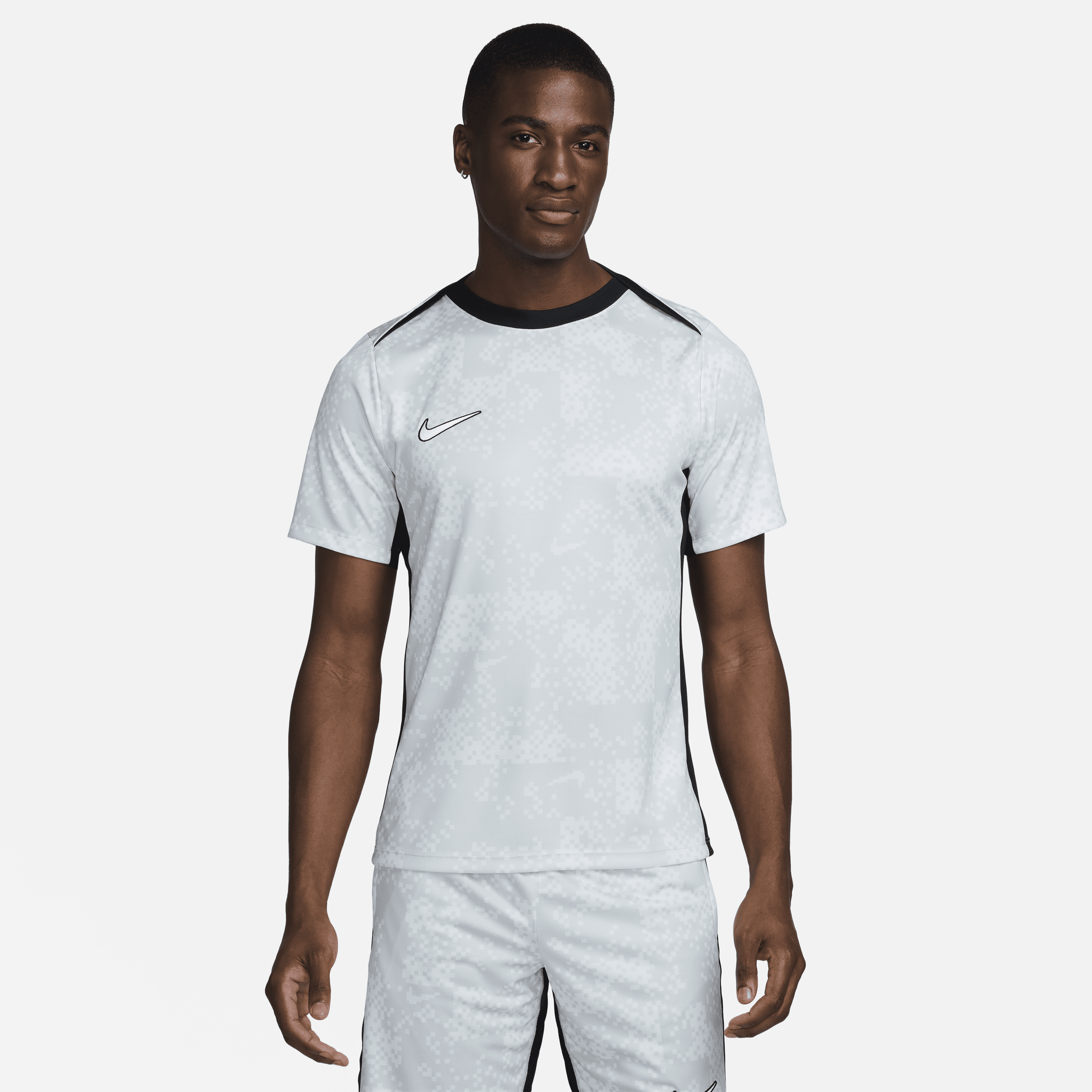 Kortærmet Nike Academy Pro Dri-FIT-fodboldtrøje til mænd - grå