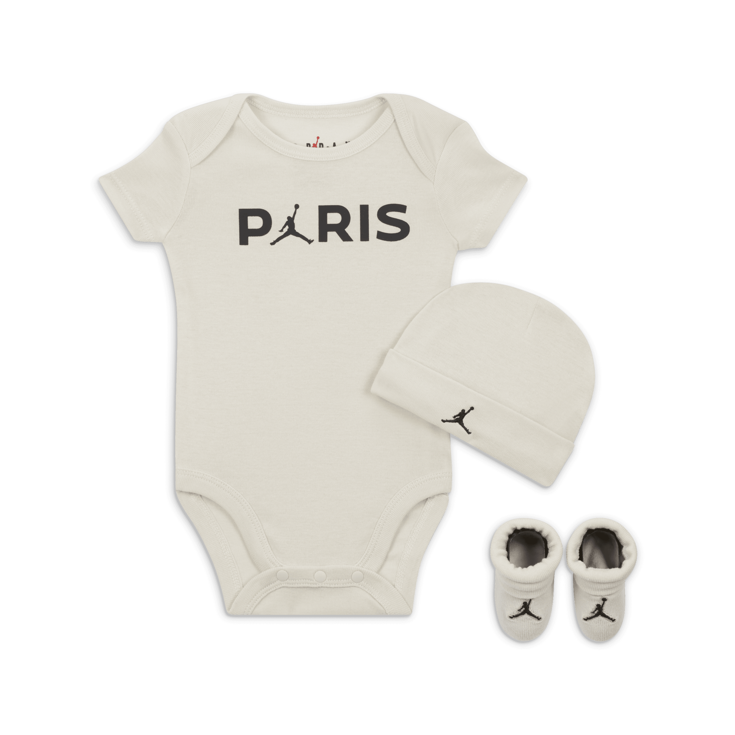 Jordan Paris Saint-Germain 3-Piece Boxed Set-tredelt bodysuit til babyer - grå