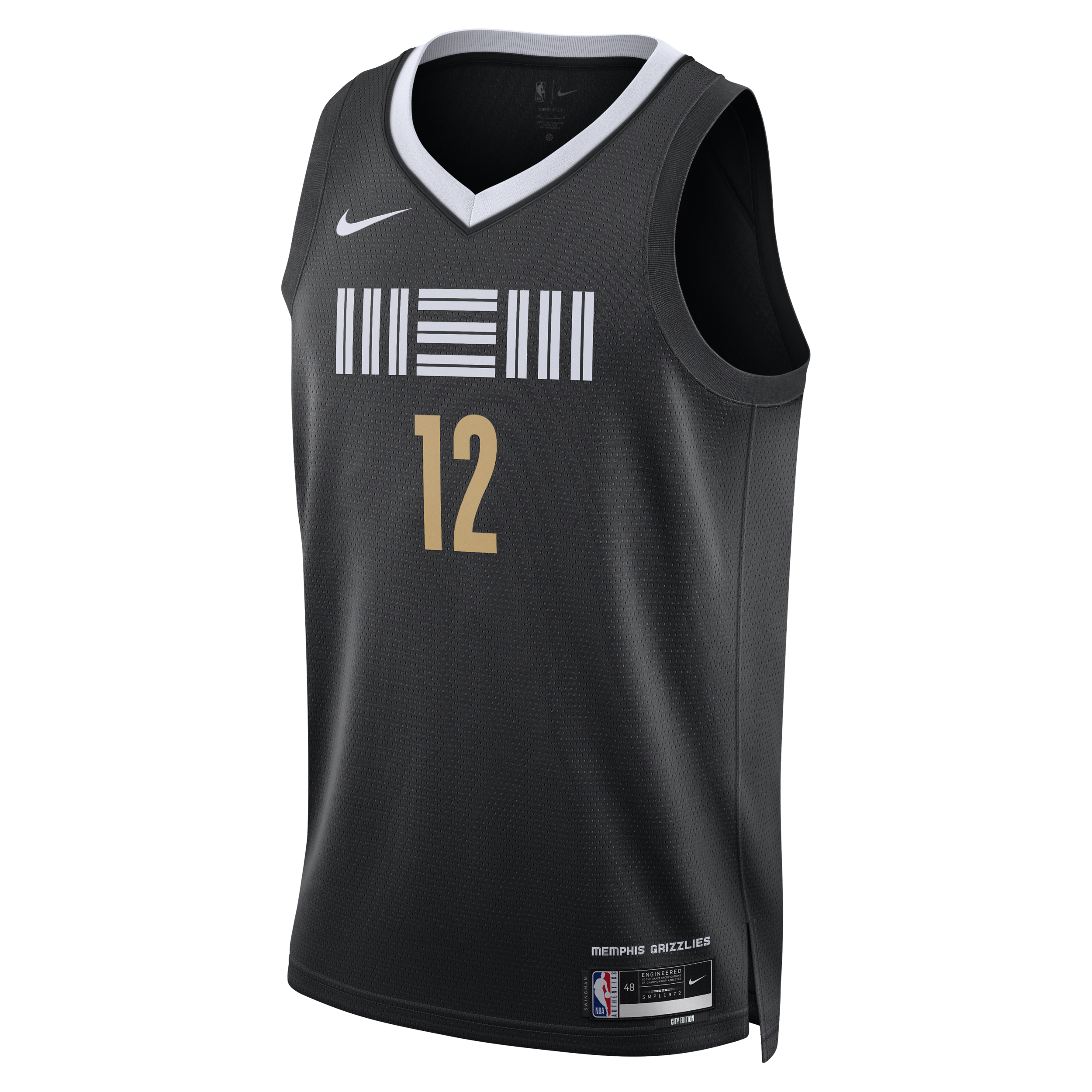 Ja Morant Memphis Grizzlies City Edition 2023/24 Nike Dri-FIT NBA Swingman-spillertrøje til mænd - sort
