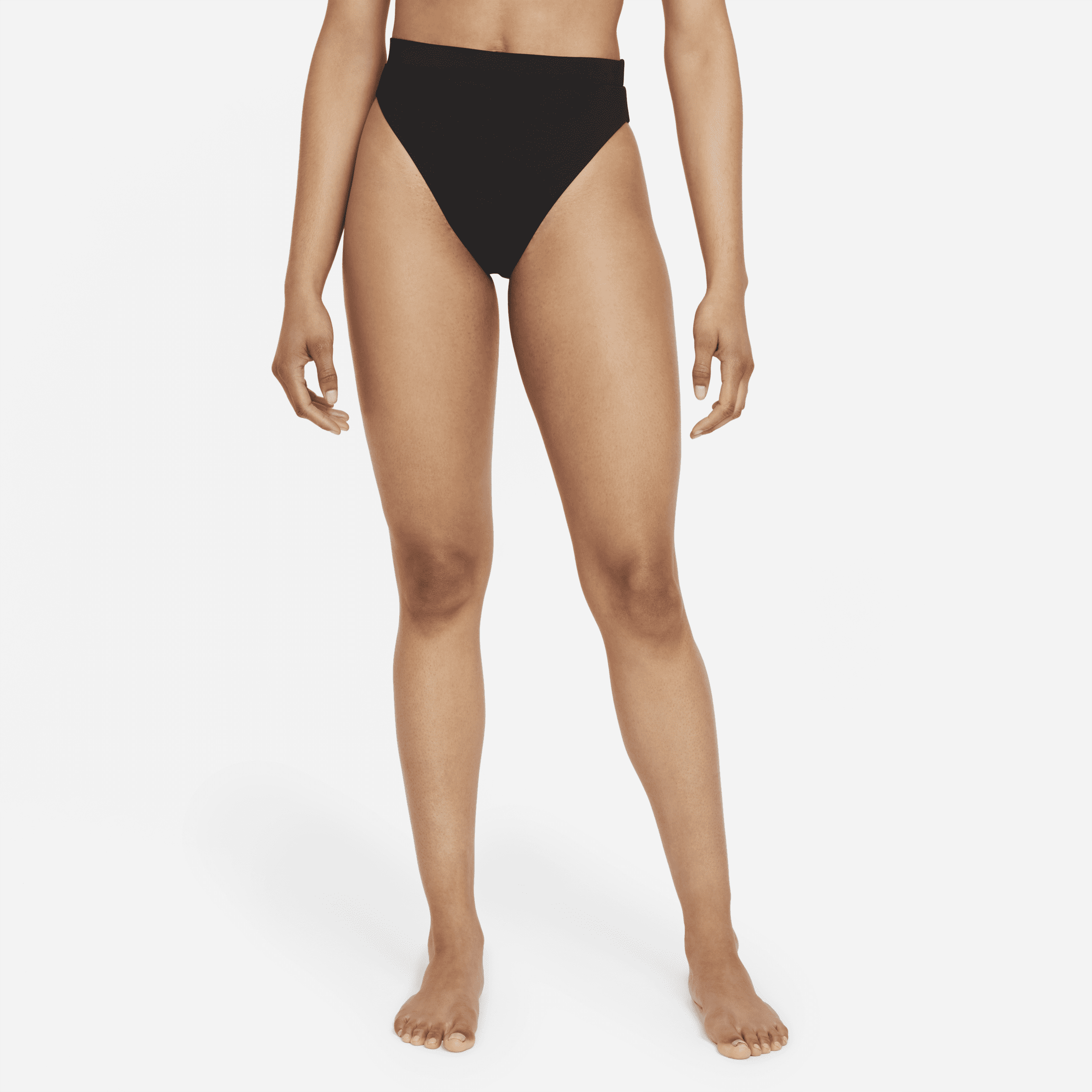Nike Essential Zwembroekje met hoge taille voor dames - Zwart