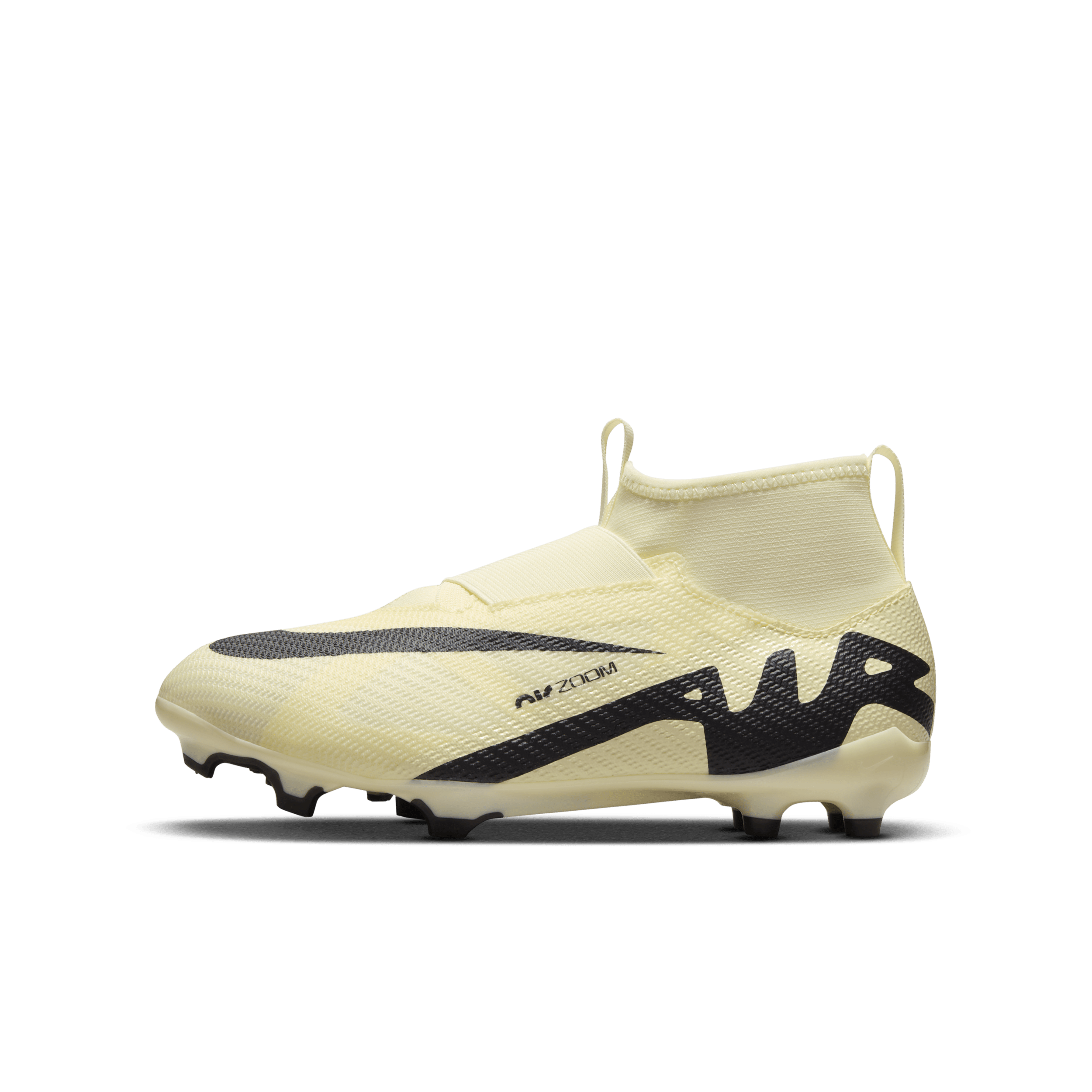 Nike Jr. Mercurial Superfly 9 Pro-fodboldstøvler (high-top) til græs til mindre/større børn - gul