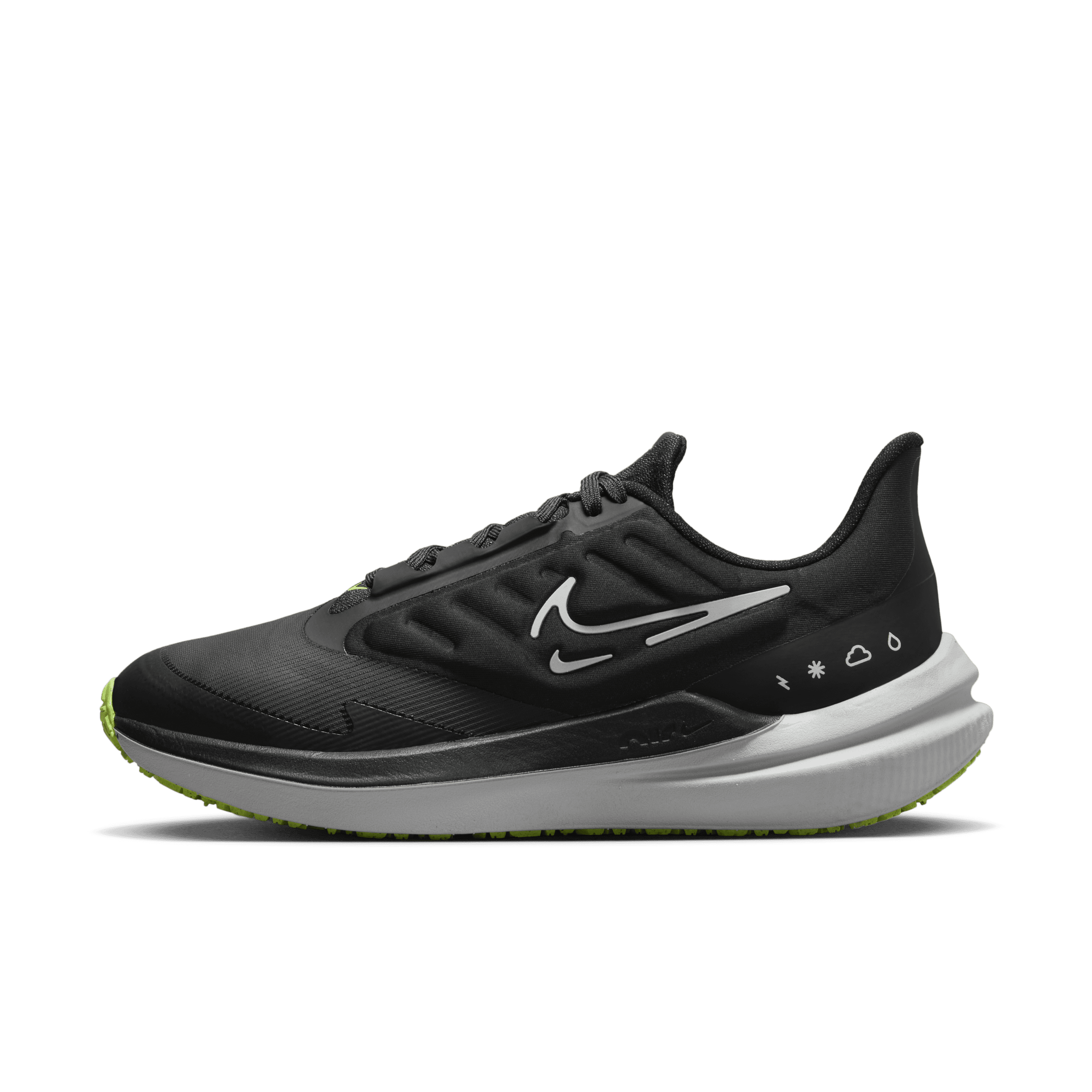 Nike Air Winflo 9 Shield Weerbestendige hardloopschoenen voor dames (straat) - Zwart