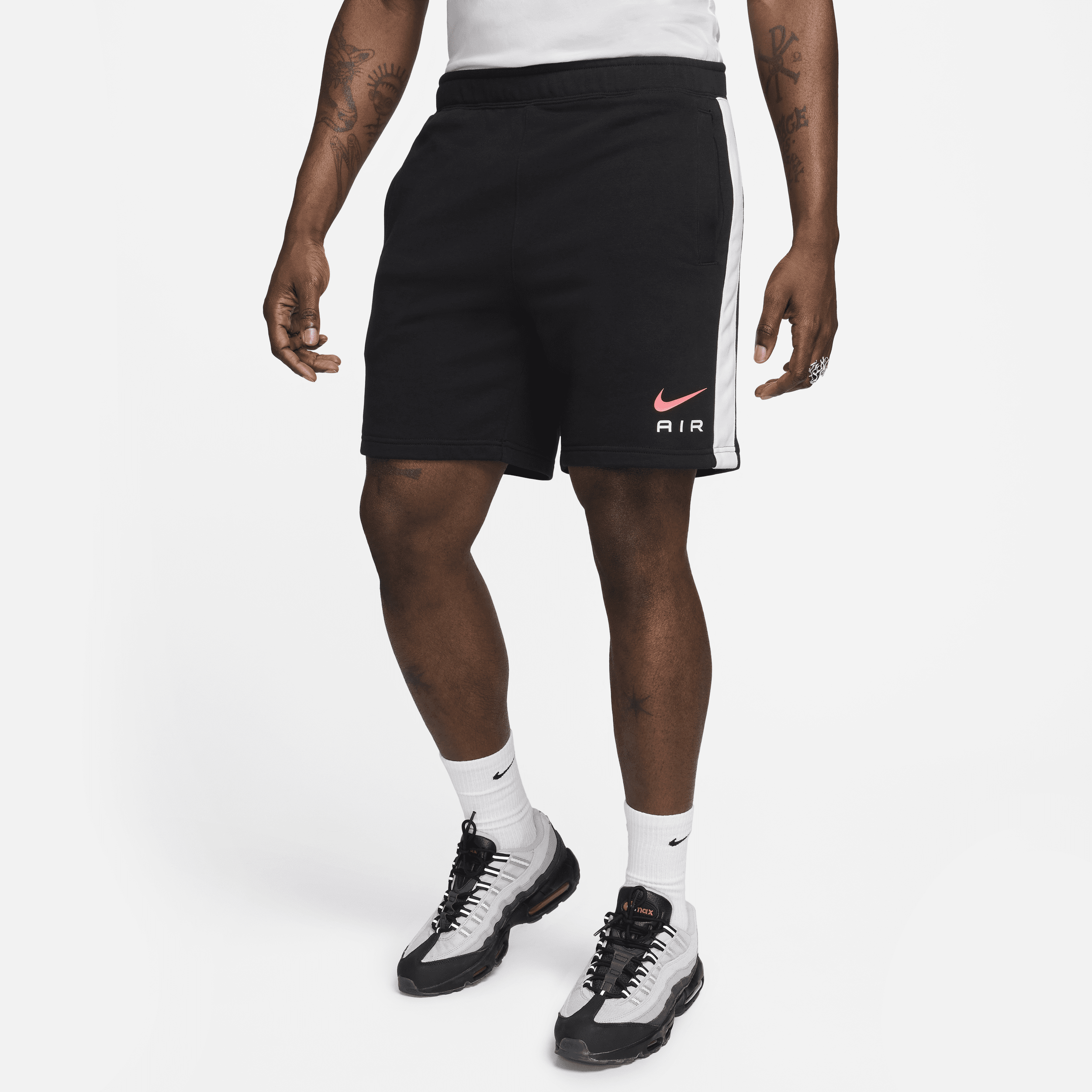 Nike Air-shorts i french terry til mænd - sort