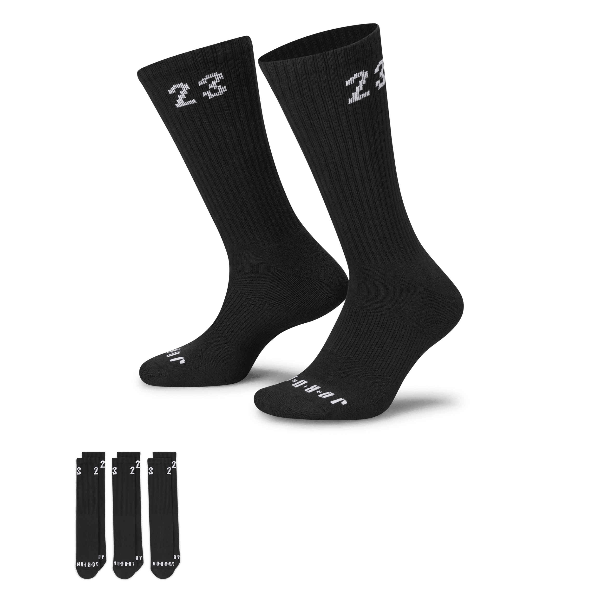 Jordan Essentials Crew sokken (3 paar) - Zwart