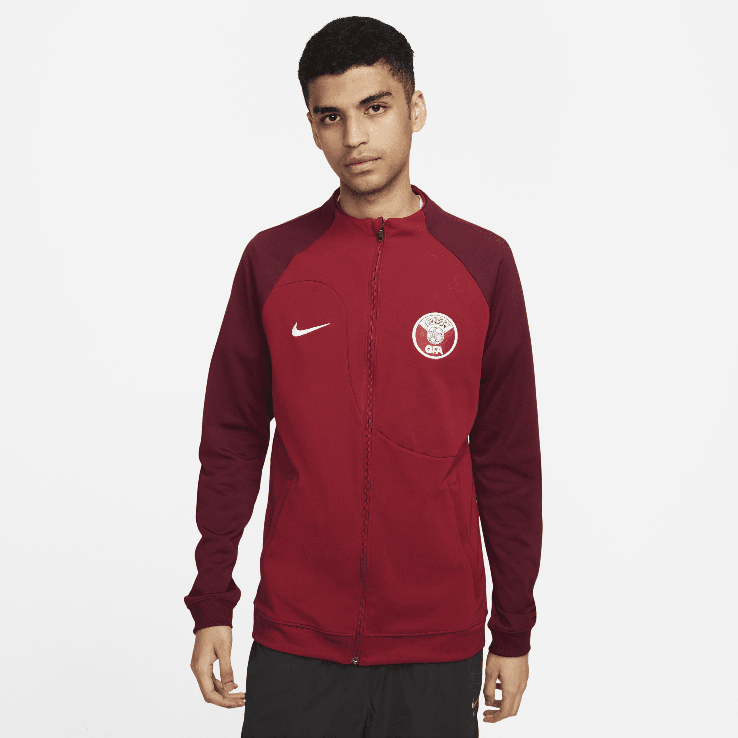 Nike Maskinstrikket Qatar Academy Pro-fodboldjakke til mænd - rød