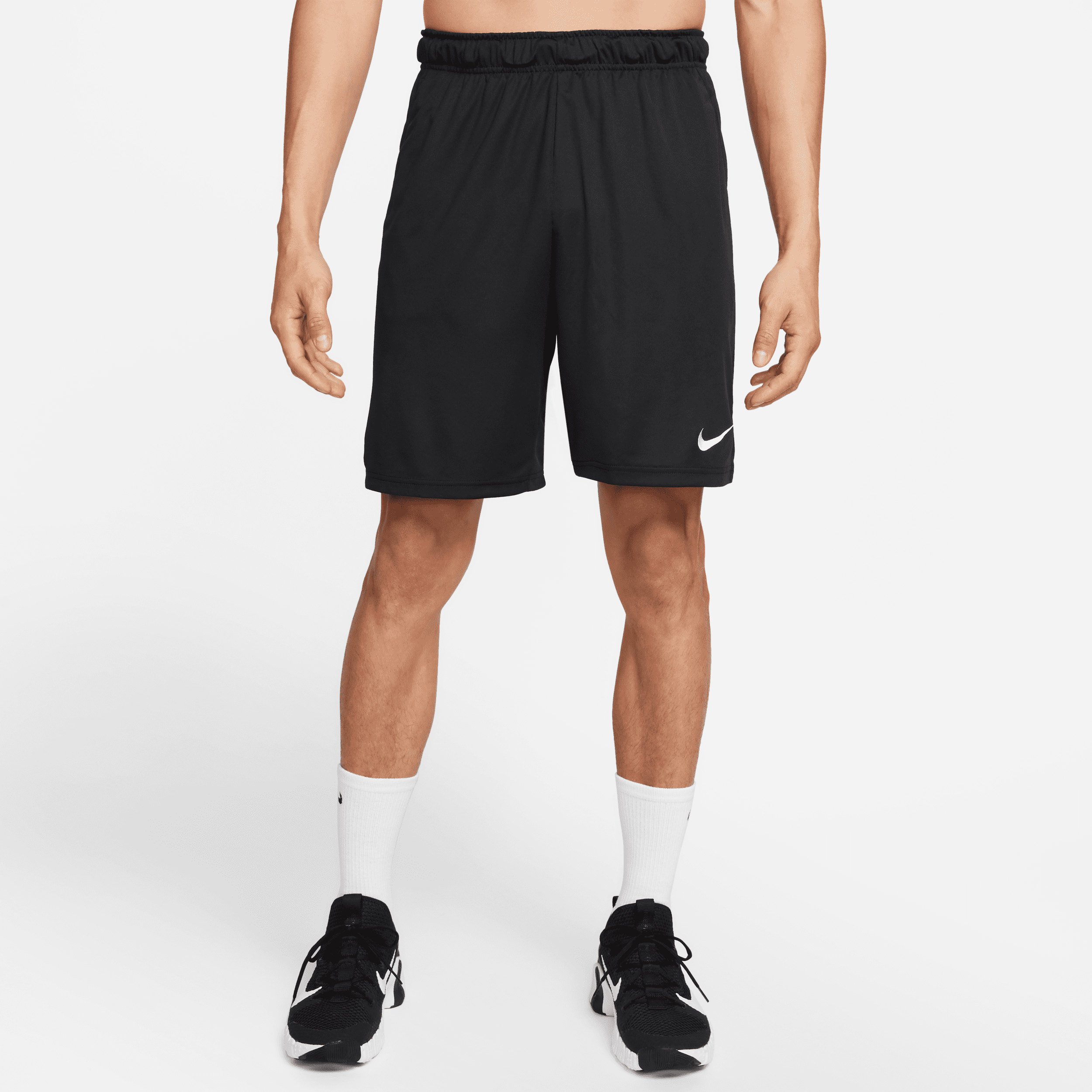 Maskinstrikkede Nike Dri-FIT-træningsshorts (20 cm) til mænd - sort