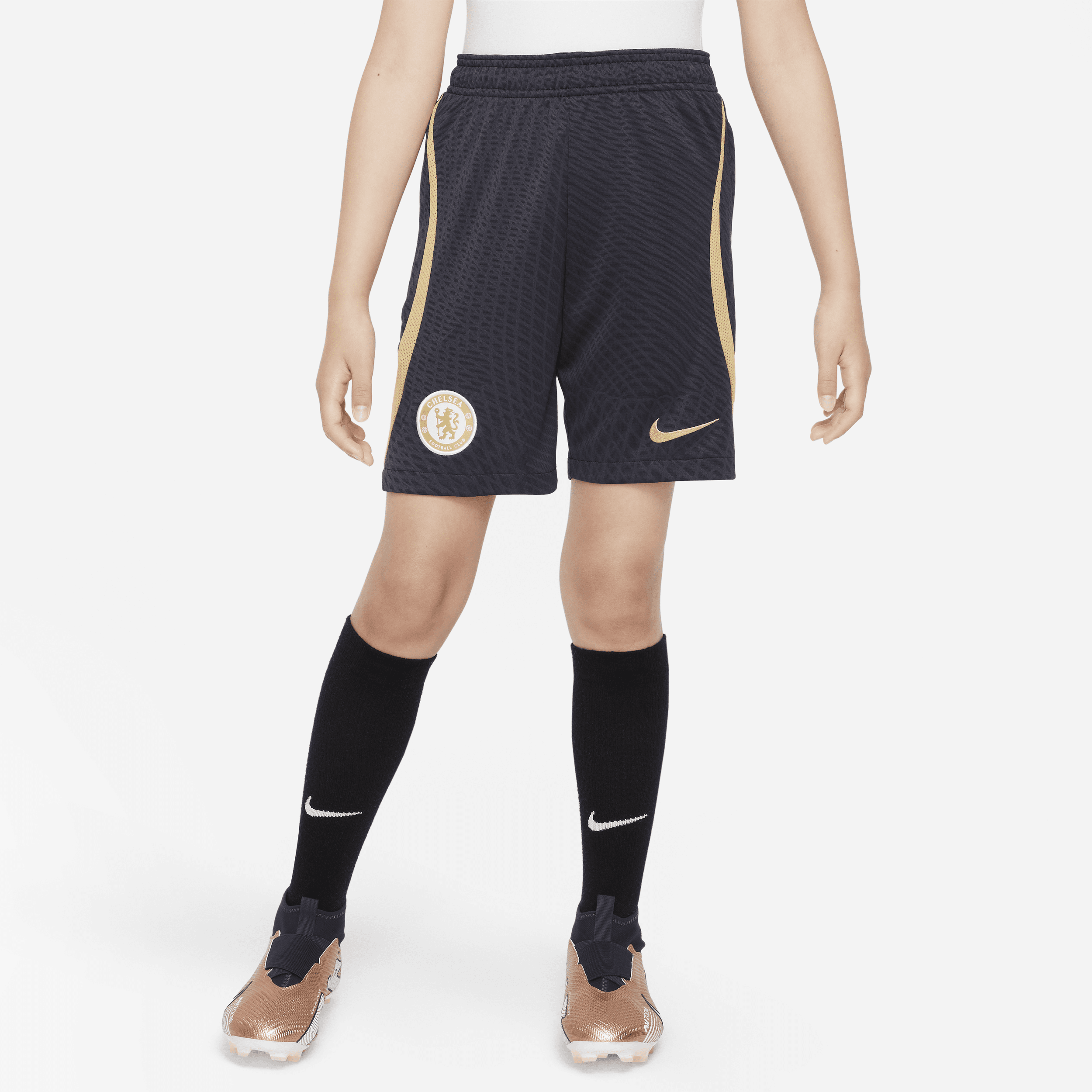 Chelsea FC Strike Pantalón corto de fútbol de tejido Knit Nike Dri-FIT - Niño/a - Azul