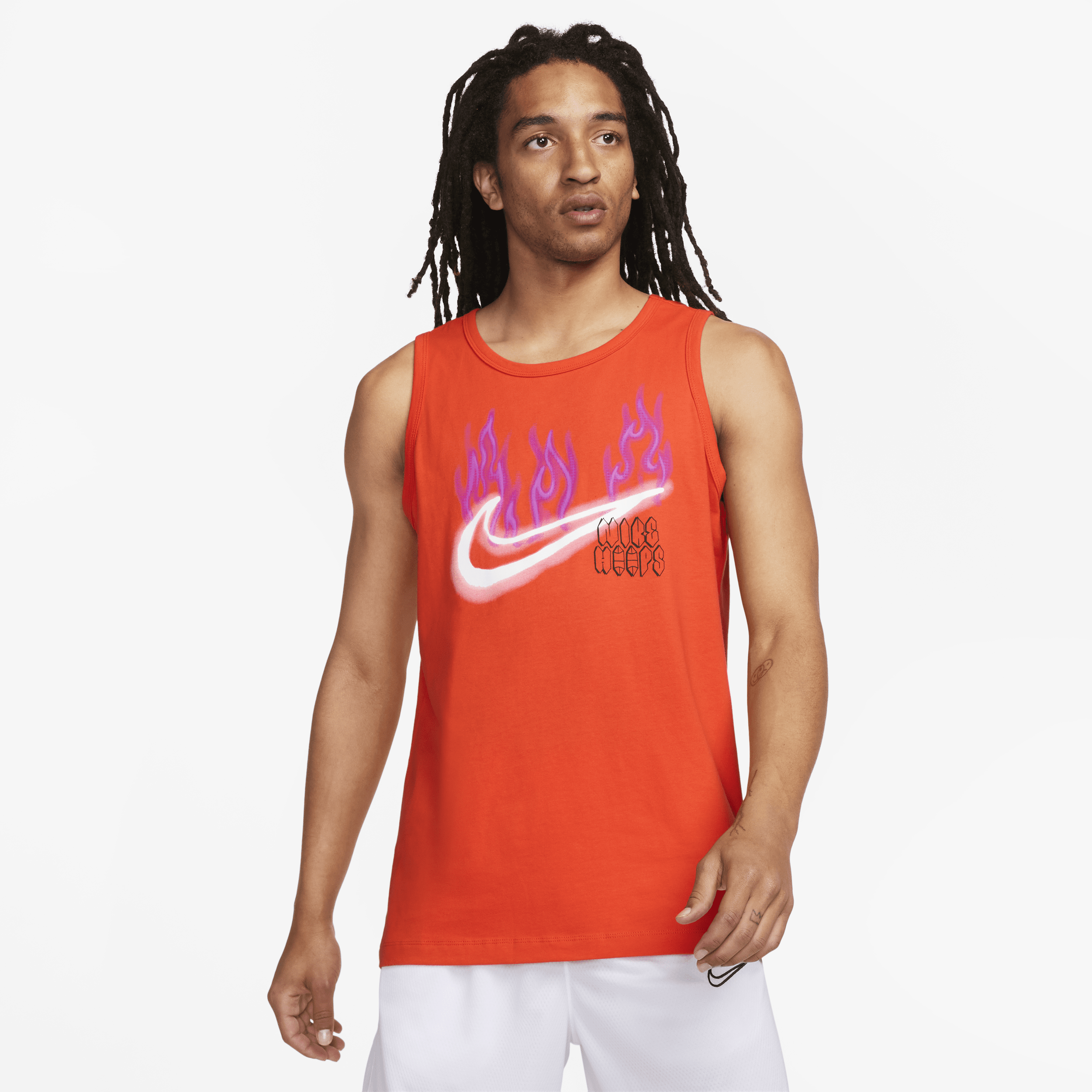 Nike Swoosh basketbaltanktop voor heren - Oranje