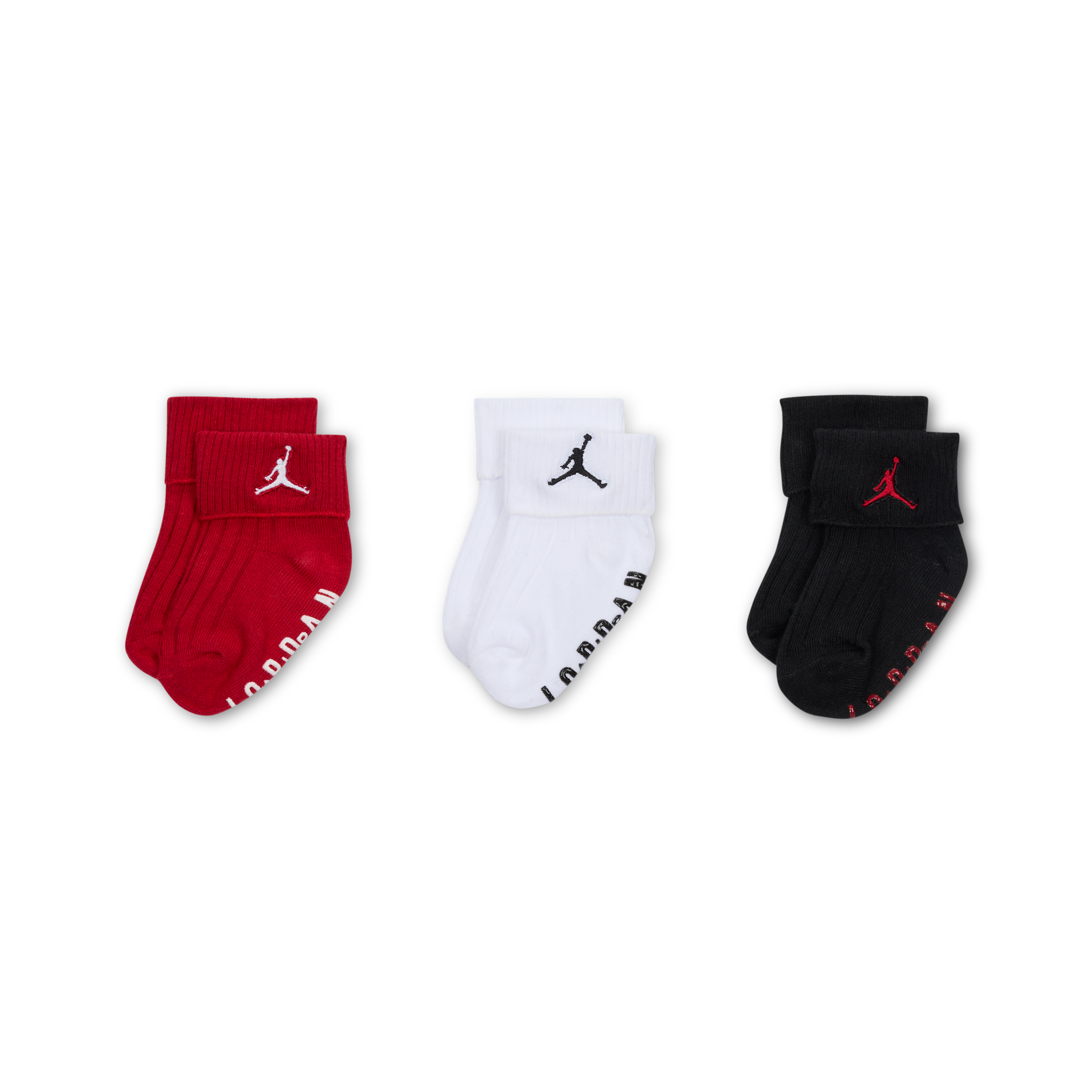 【ナイキ(NIKE)公式ストア】ジョーダン エッセンシャル ベビー リブ グリッパー ソックス (3足) II6550-687 レッド 【ナイキ(NIKE)公式ストア】ジョーダン エッセンシャル ベビー リブ グリッパー ソックス (3足) II6550-687 レッド