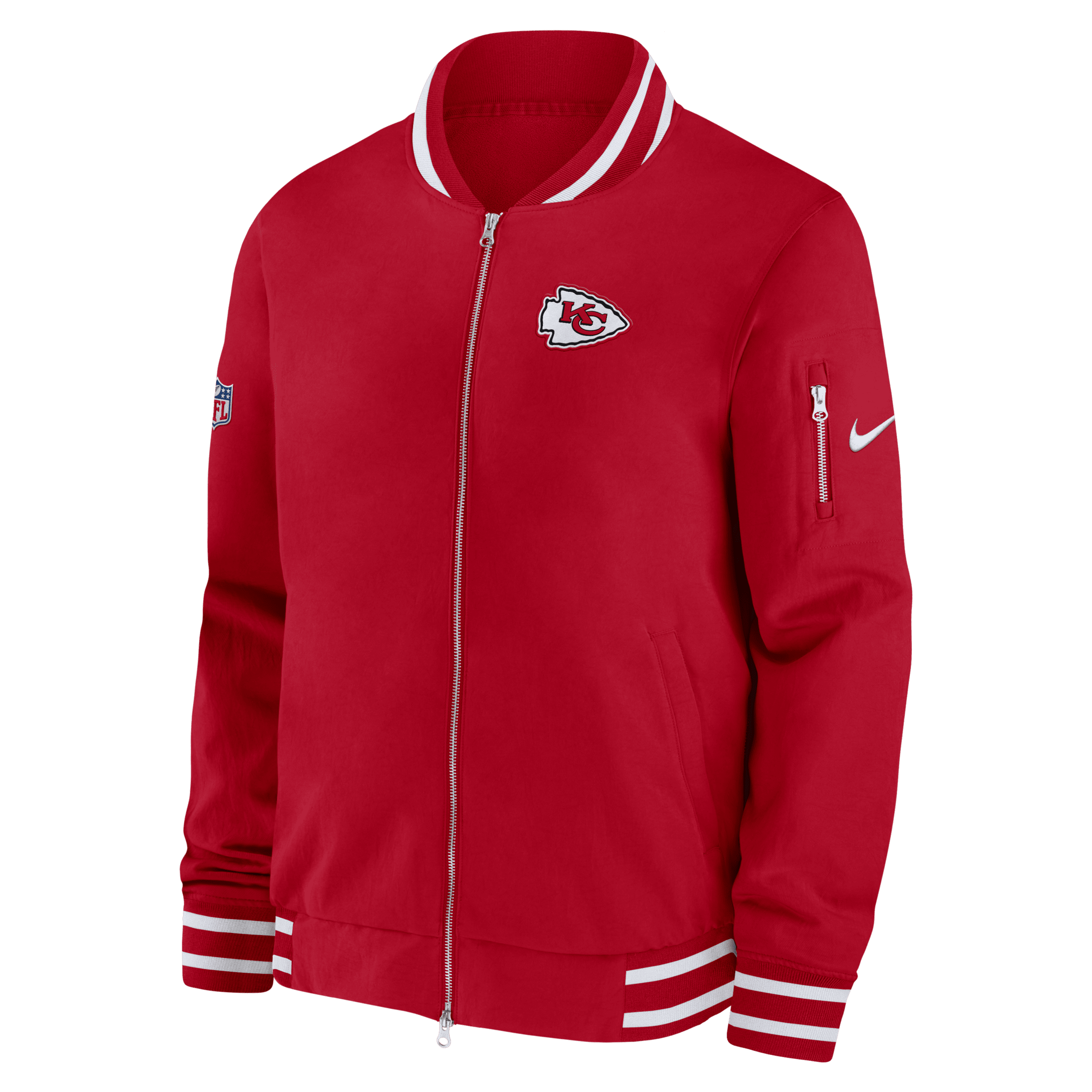 Nike Coach (NFL Kansas City Chiefs) Chaqueta bomber con cremallera completa - Hombre - Rojo