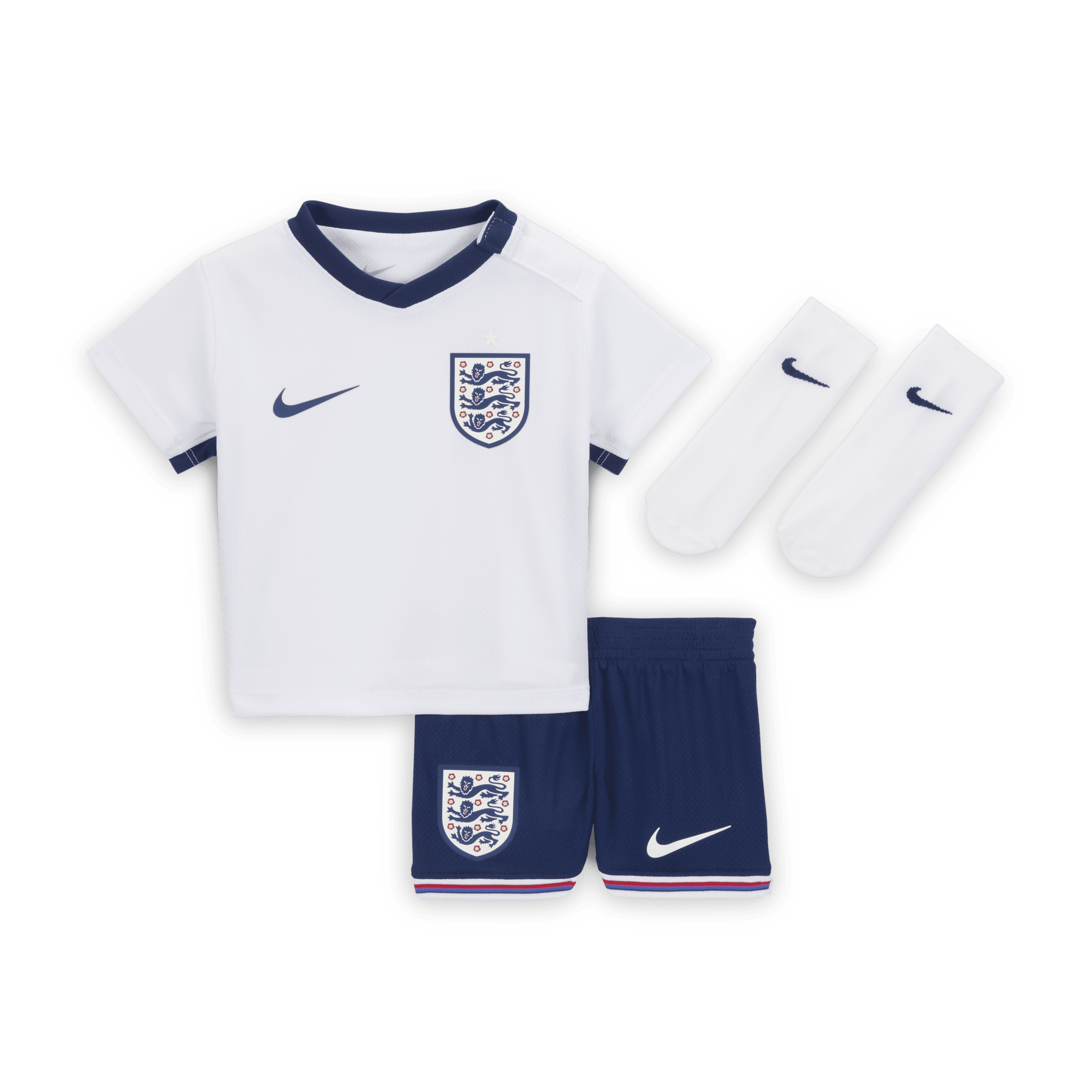 Engeland 2024 Stadium Thuis Nike driedelig replica voetbaltenue voor baby's/peuters - Wit