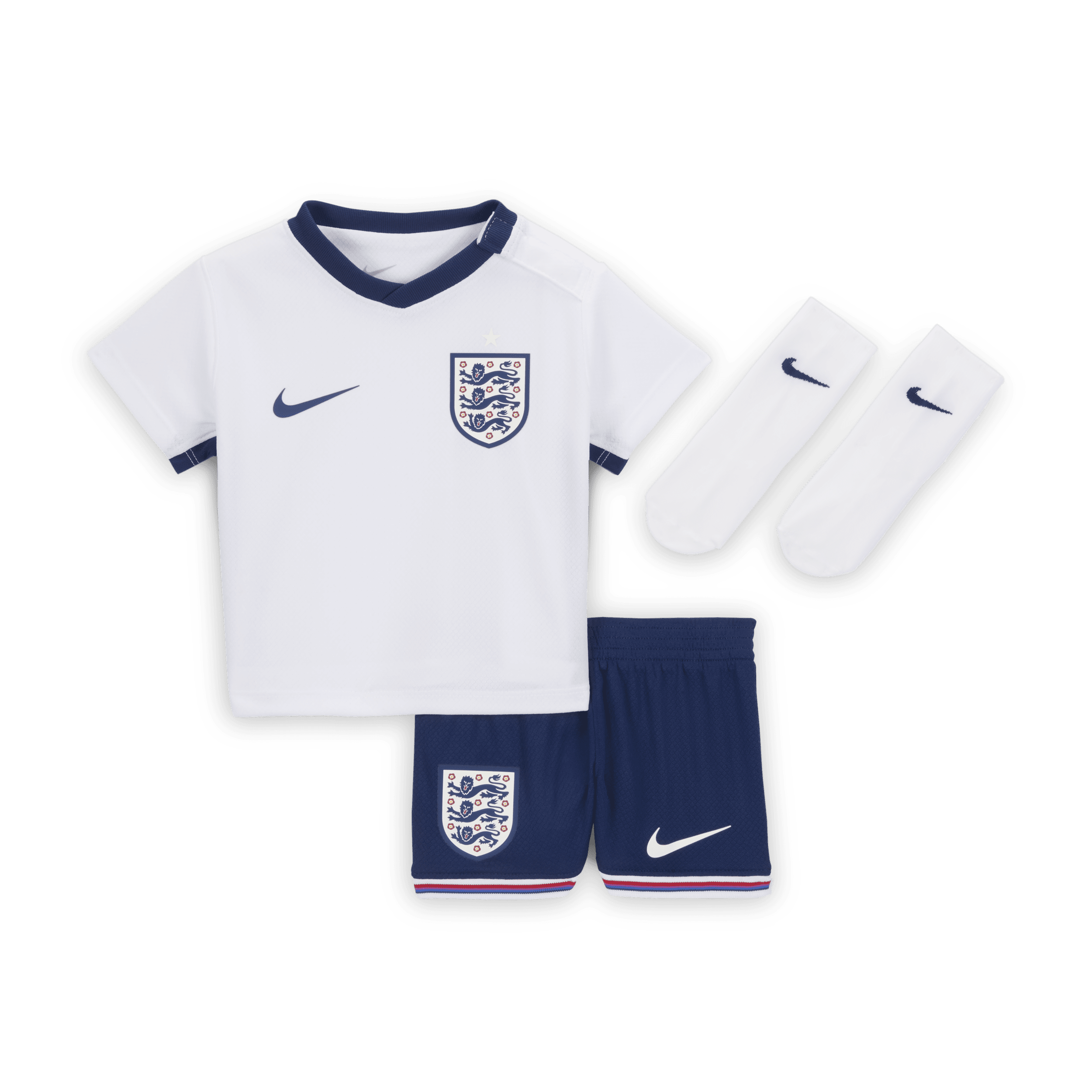 Primera equipación Stadium Inglaterra 2024/25 Equipación de tres piezas Replica Nike Football - Bebé e infantil - Blanco