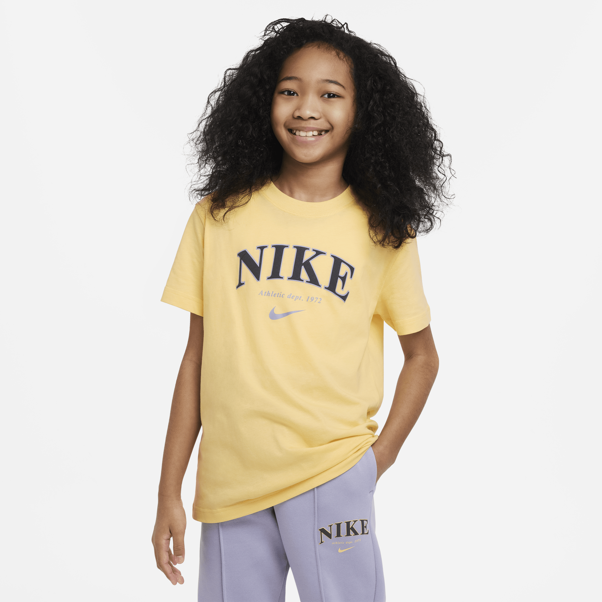 Nike Sportswear-T-shirt til større børn (piger) - brun