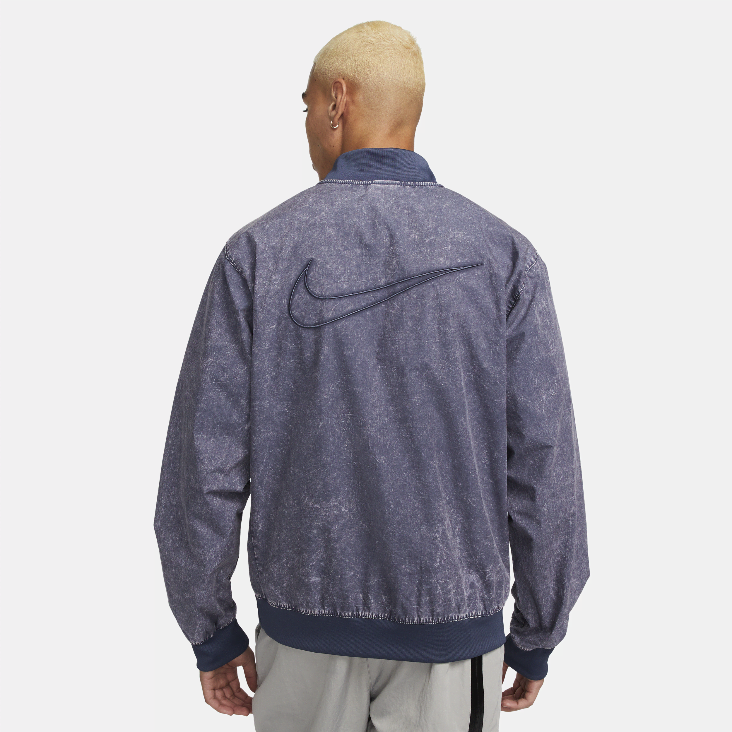 Nike Sportswear Club+ Men's Unlined Woven Bomber Jacket - Blue 