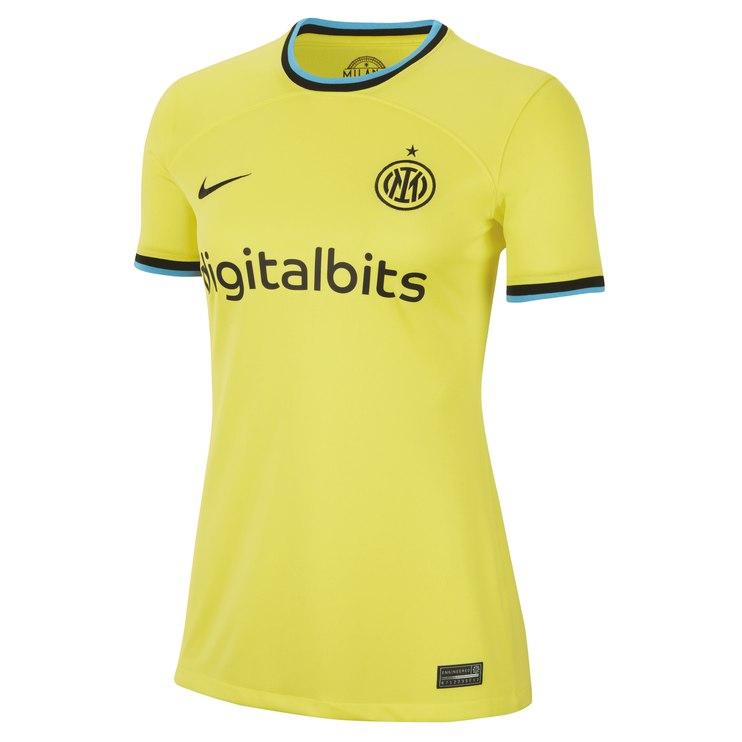 Inter Milan 2022/23 Stadium Third Nike Dri-FIT-fodboldtrøje til kvinder - gul