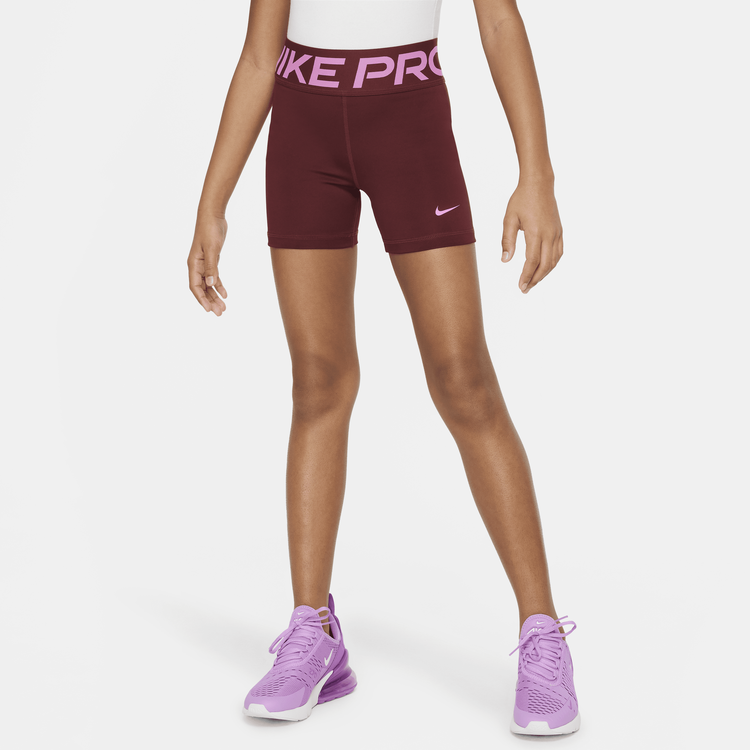 Nike Pro Dri-FIT-shorts til piger - rød