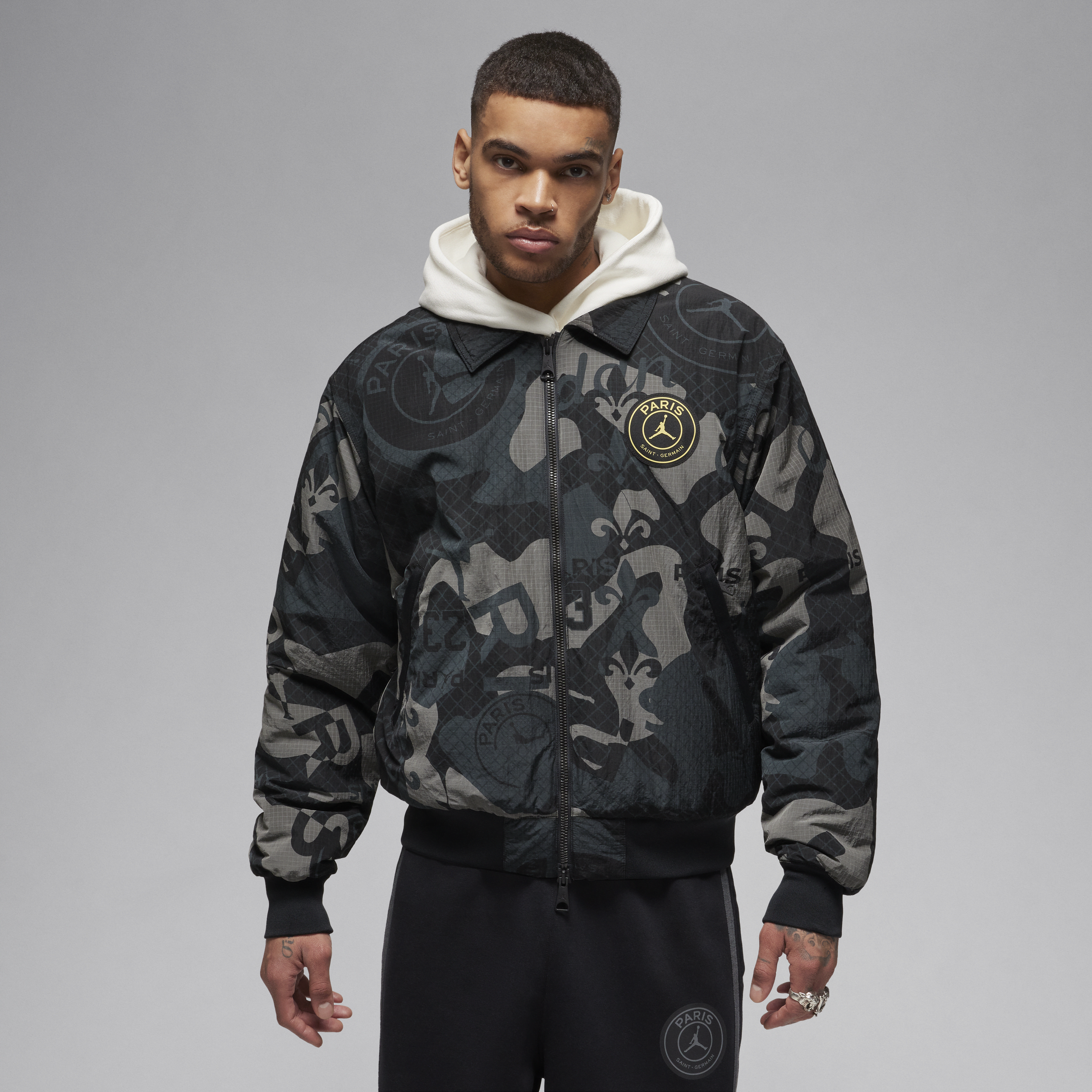 Nike Paris Saint-Germain-jakke til mænd - sort