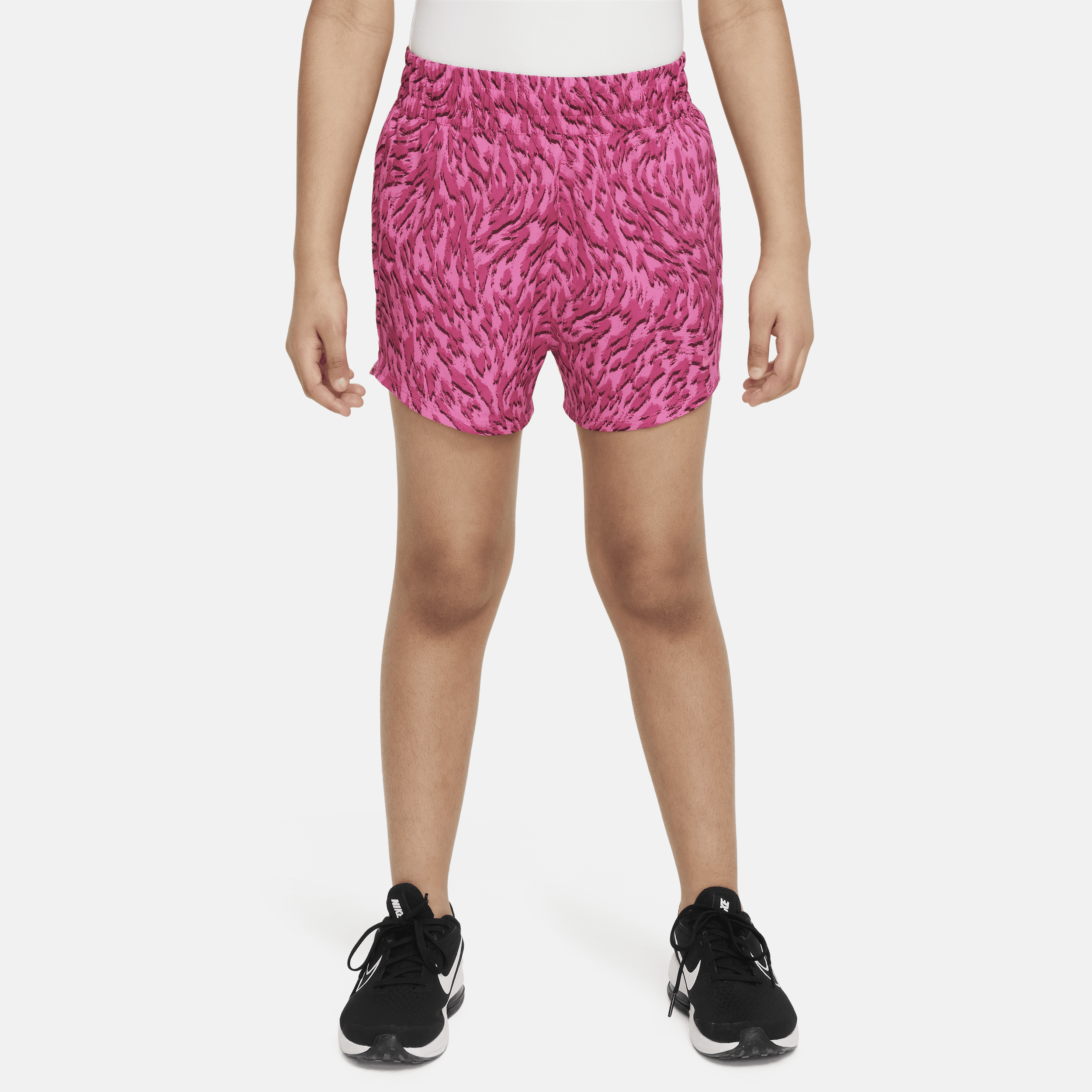 Nike One geweven shorts met hoge taille voor meisjes - Rood