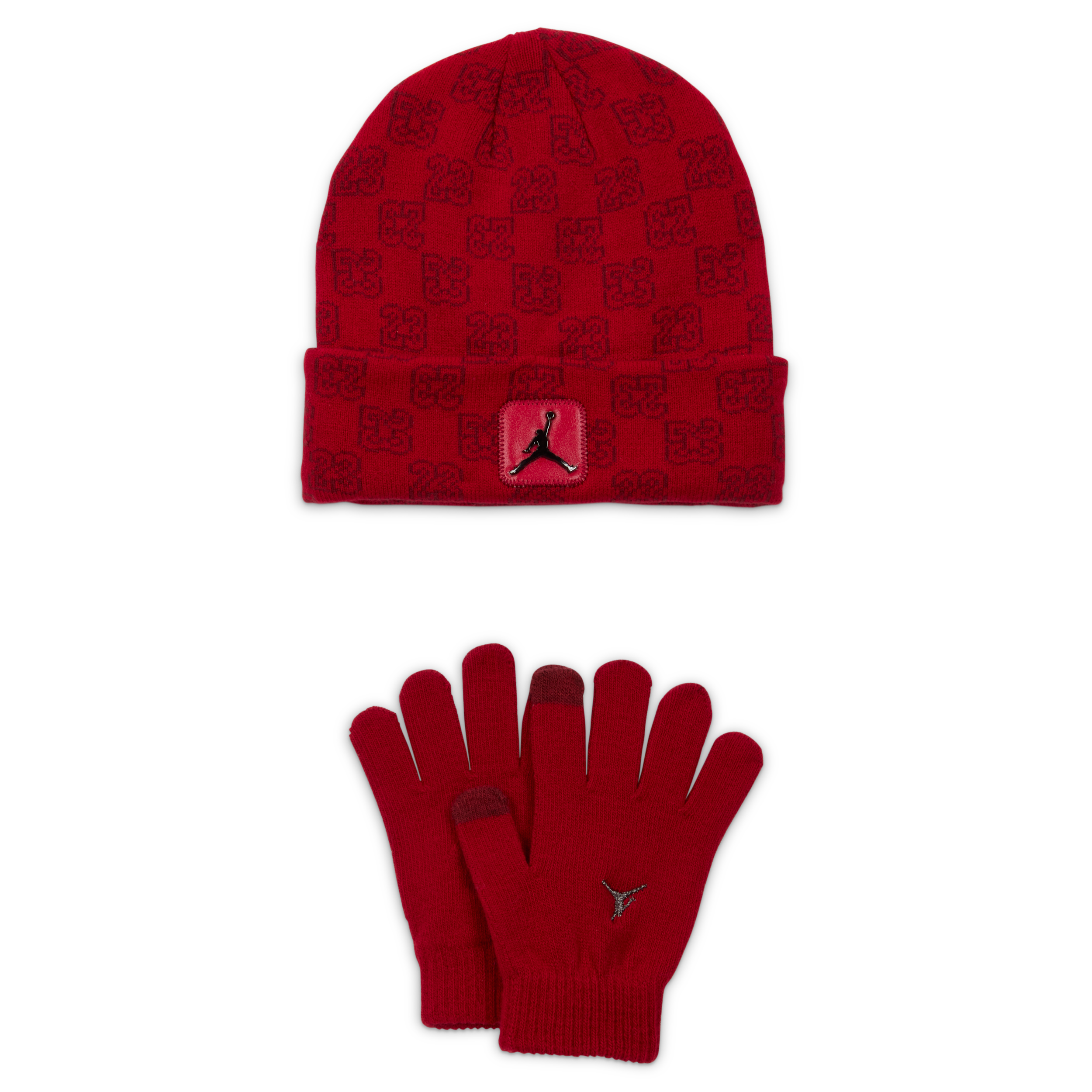 Nike Set in 2 pezzi berretto con monogramma Jordan e guanti – Ragazzo/a - Rosso