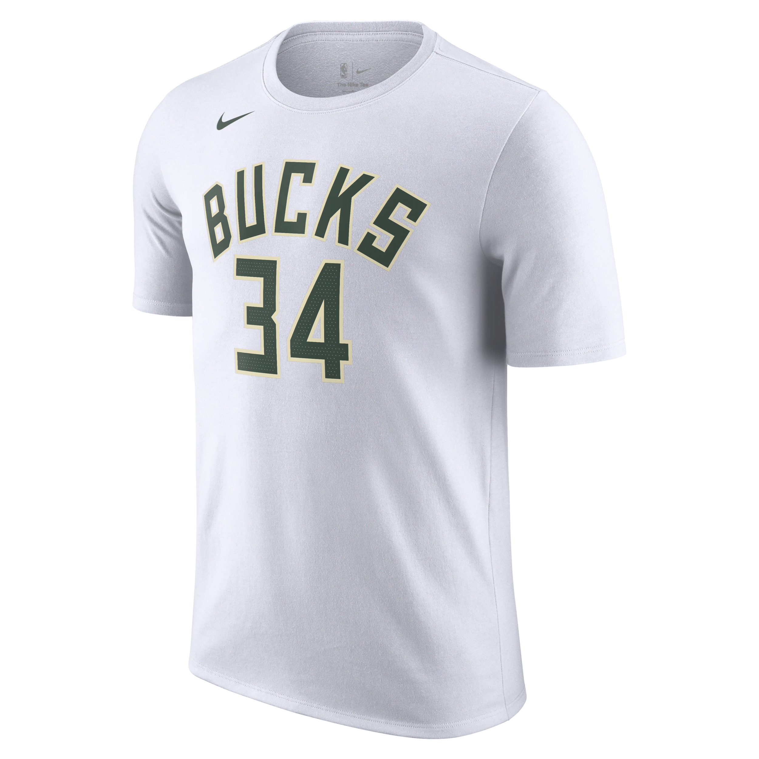 Milwaukee Bucks Nike NBA-T-shirt til mænd - hvid