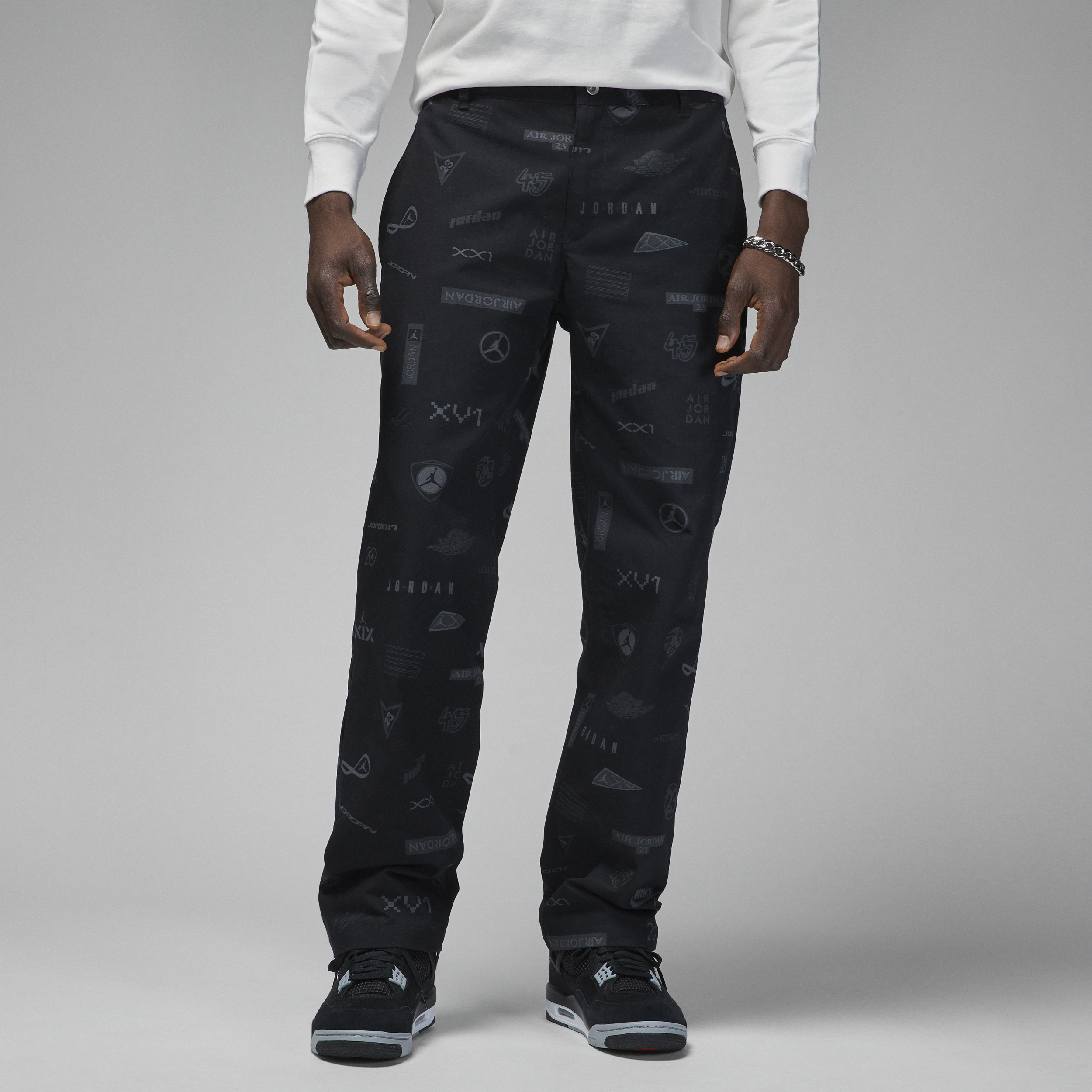 Nike Vævede Jordan Flight Heritage-bukser til mænd - sort