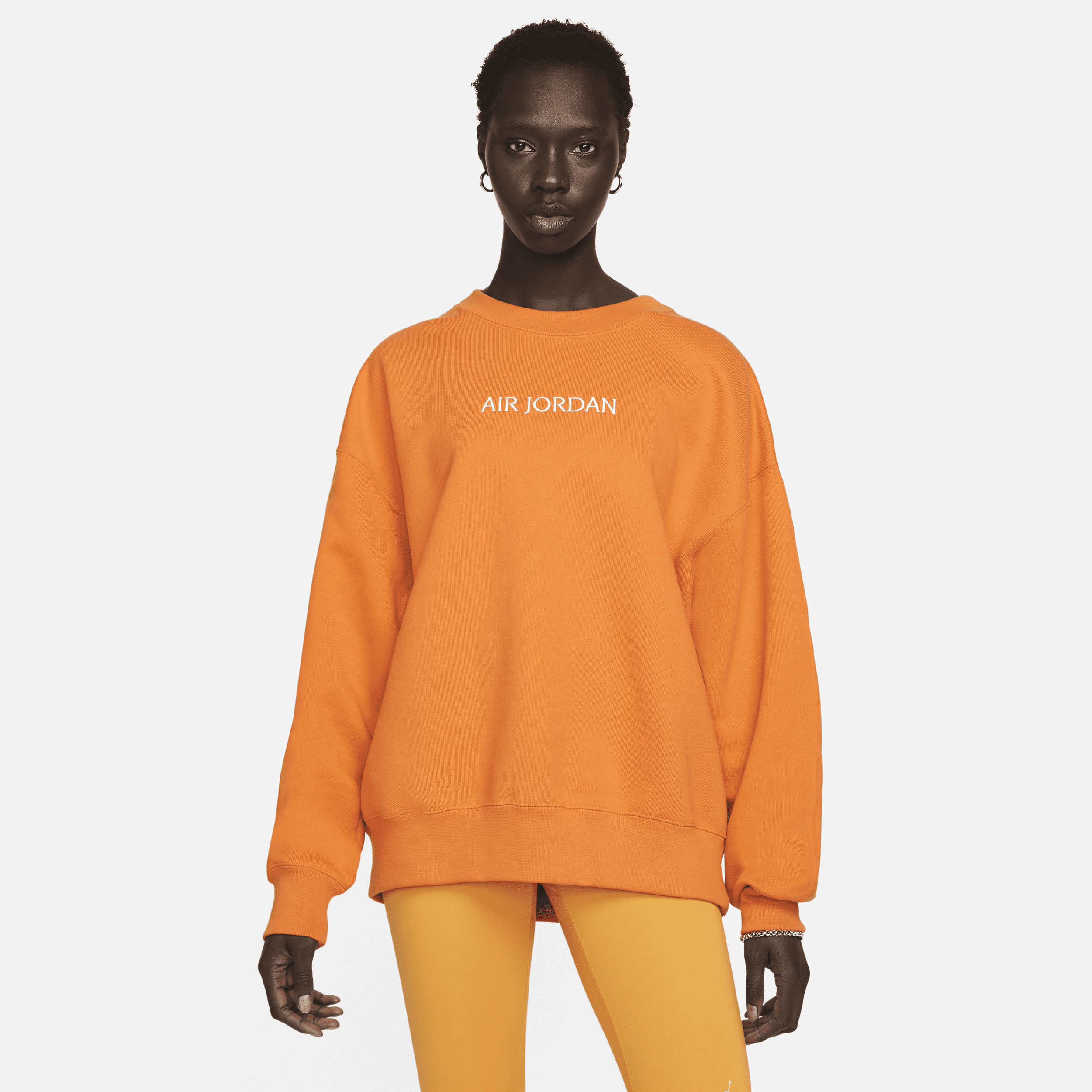 Air Jordan-sweatshirt med rund hals til kvinder - Orange