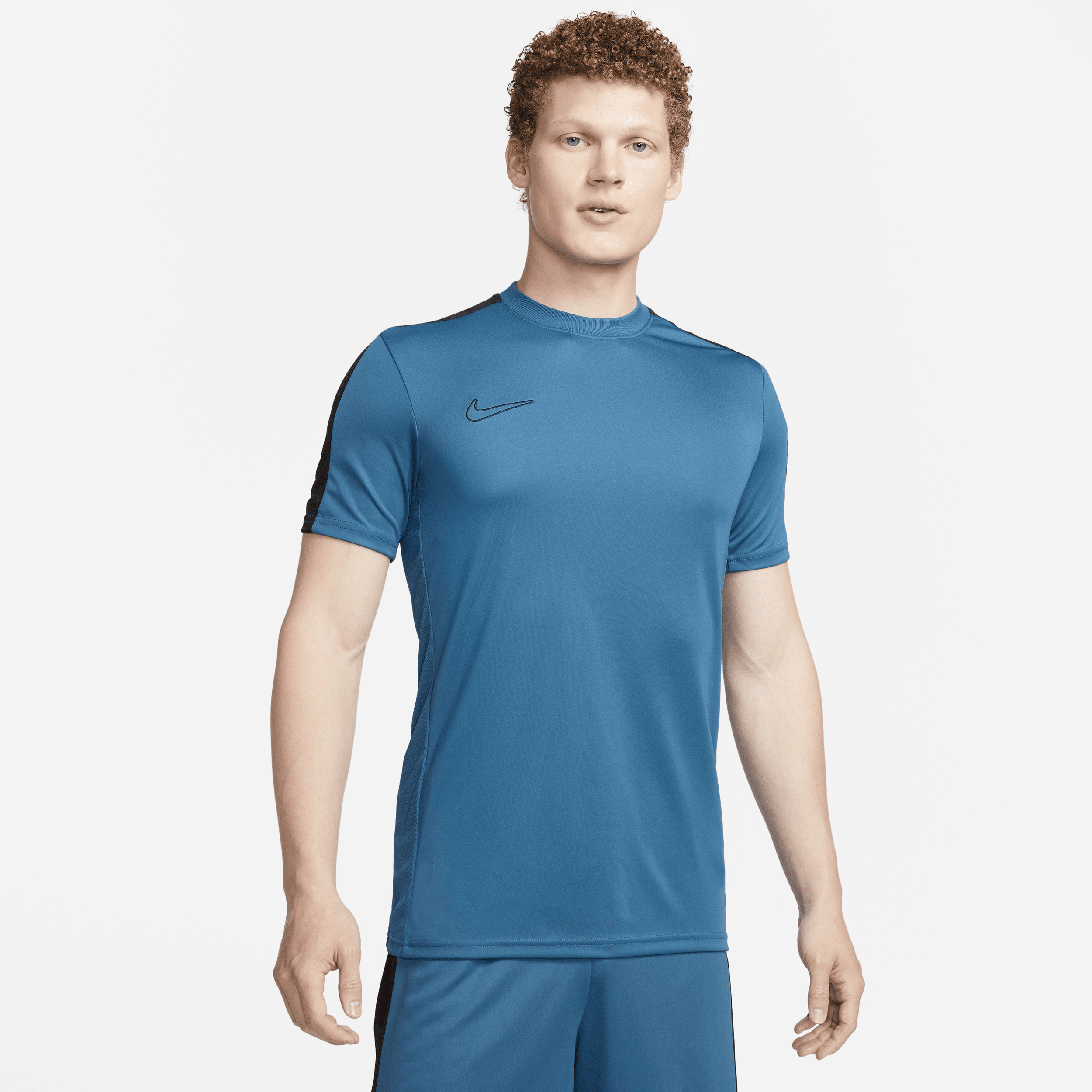 Kortærmet Nike Academy Dri-FIT-fodboldtrøje til mænd - blå