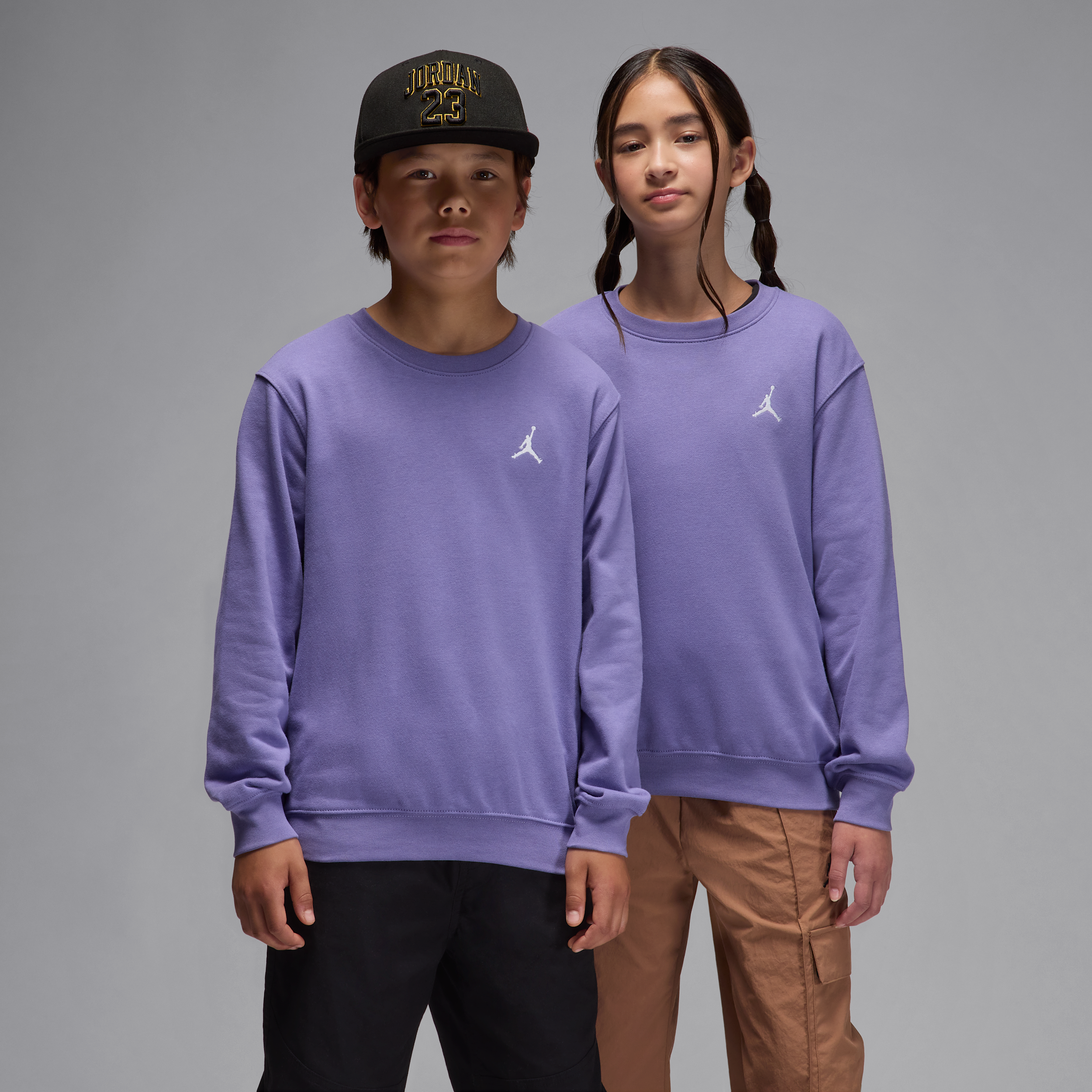 【ナイキ(NIKE)公式ストア】ジョーダン ブルックリン フレンチテリー ジュニア クルー IO6079-546 パープル 【ナイキ(NIKE)公式ストア】ジョーダン ブルックリン フレンチテリー ジュニア クルー IO6079-546 パープル