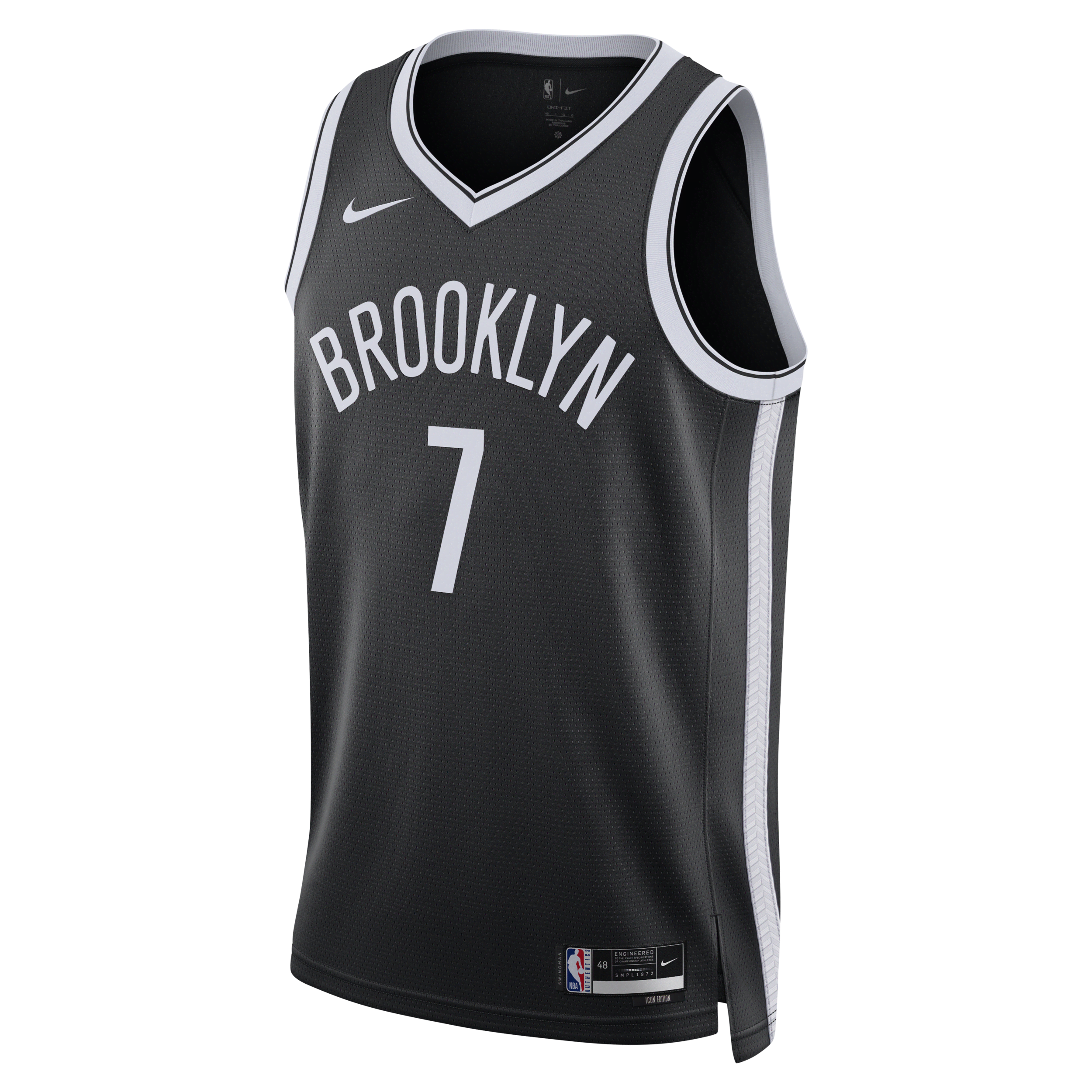 Brooklyn Nets Icon Edition 2022/23 Nike Dri-FIT Swingman NBA-jersey voor heren - Zwart