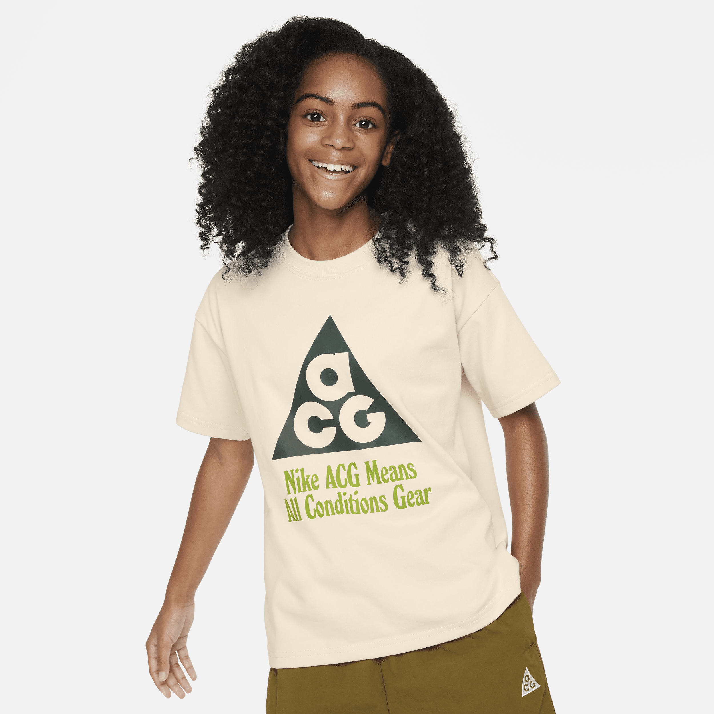 Nike ACG-T-shirt til større børn - brun