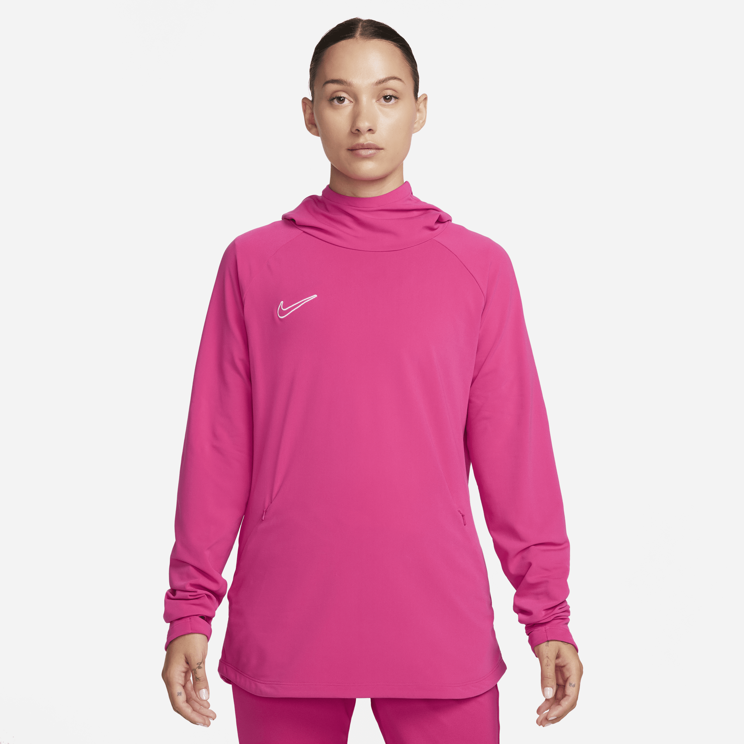 Nike Dri-FIT Academy-hættetrøje til kvinder - Pink