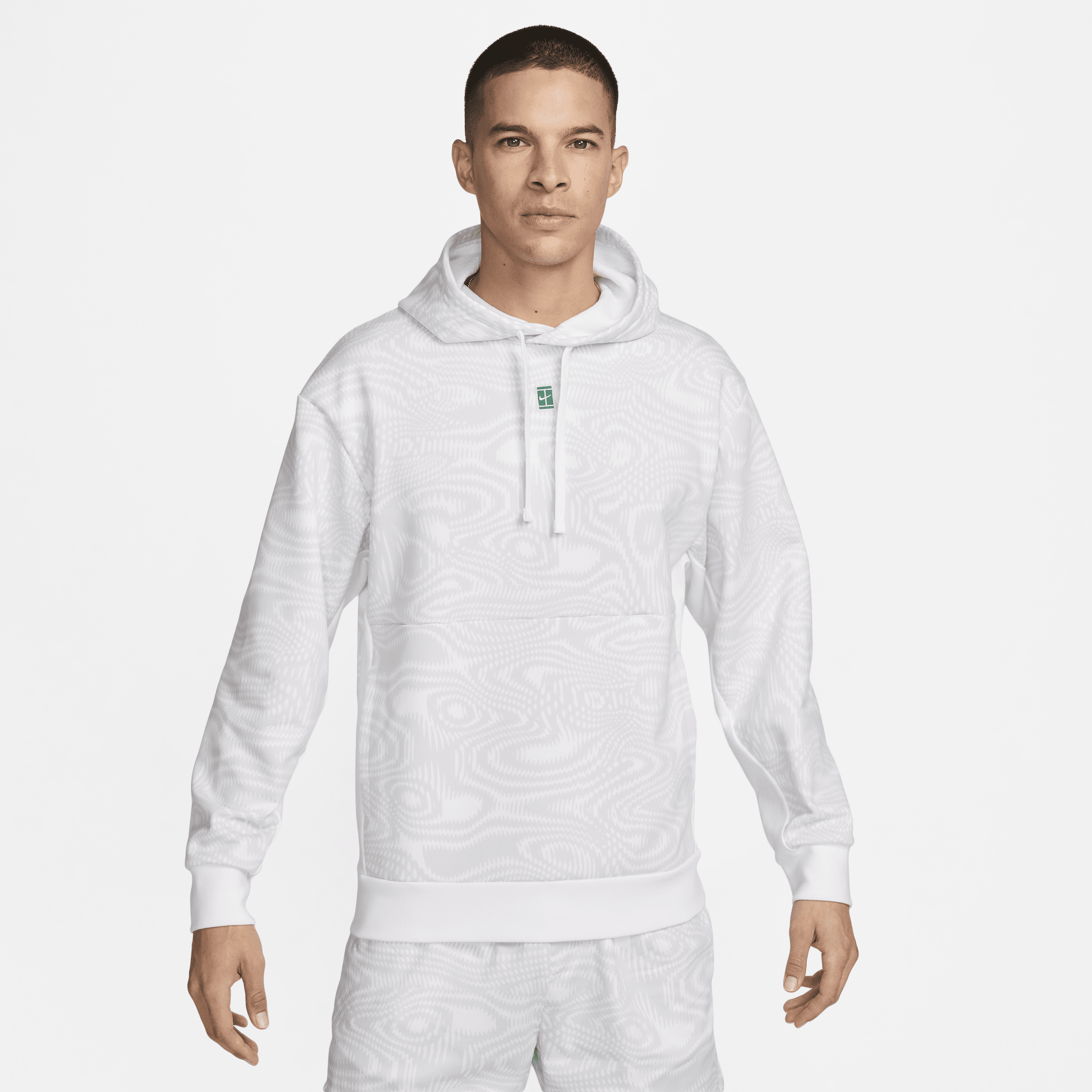 NikeCourt Heritage Dri-FIT tennishoodie van fleece voor heren - Wit