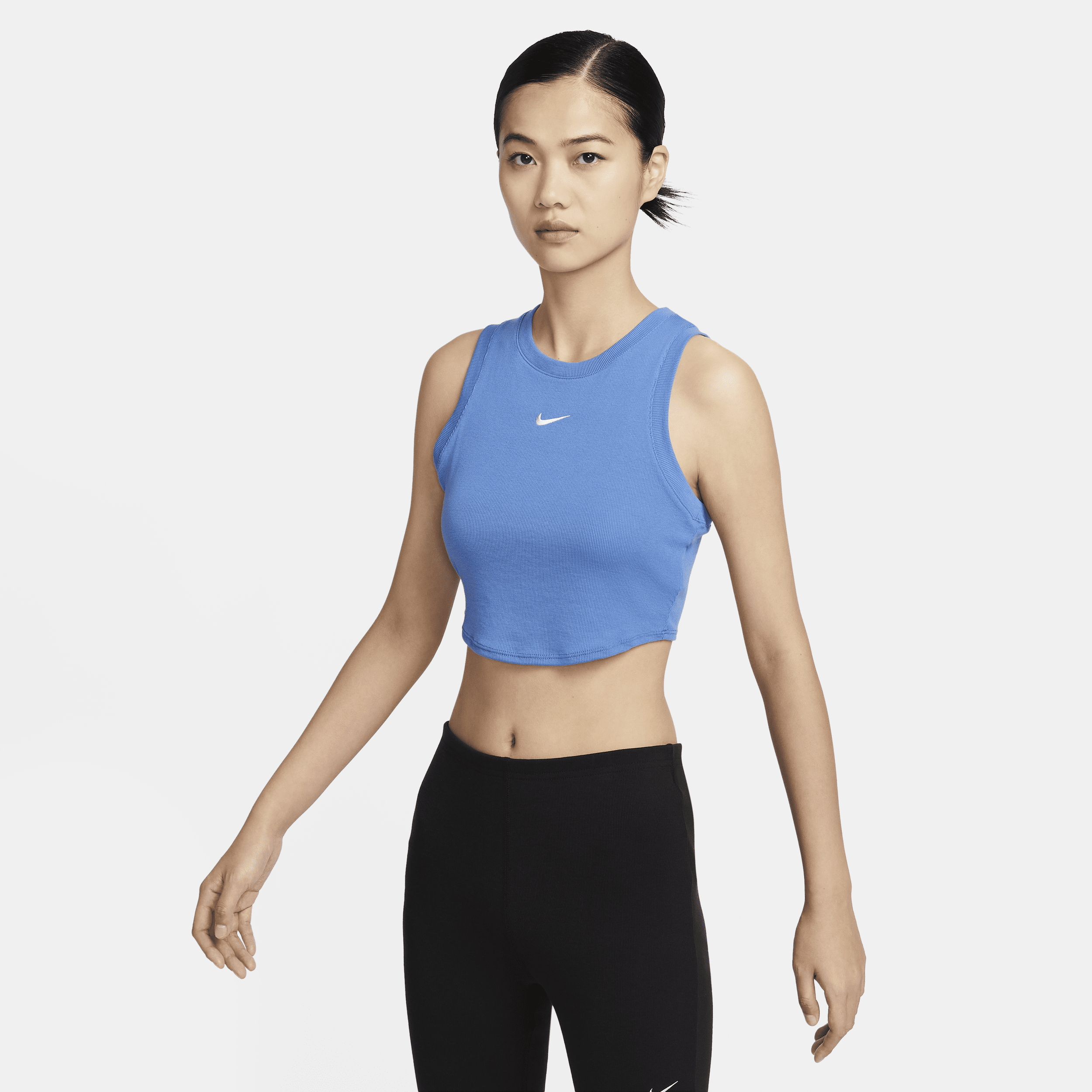 【ナイキ(NIKE)公式ストア】ナイキ スポーツウェア エッセンシャル ウィメンズ リブド クロップド タンクトップ FB8280-402 ブルー 【ナイキ(NIKE)公式ストア】ナイキ スポーツウェア エッセンシャル ウィメンズ リブド クロップド タンクトップ FB8280-402 ブルー