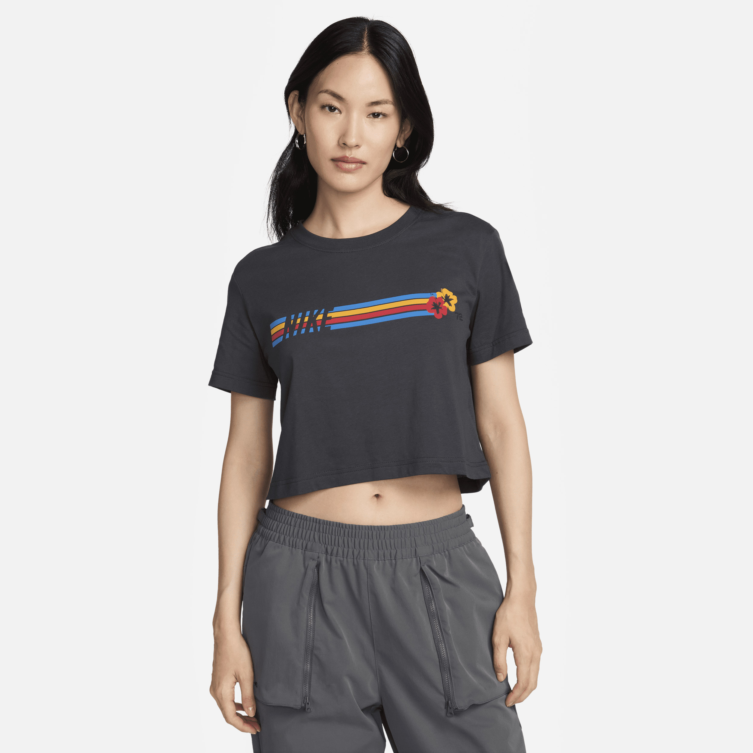 【ナイキ(NIKE)公式ストア】ナイキ スポーツウェア ウィメンズ クロップド Tシャツ HF4616-070 グレー 【ナイキ(NIKE)公式ストア】ナイキ スポーツウェア ウィメンズ クロップド Tシャツ HF4616-070 グレー