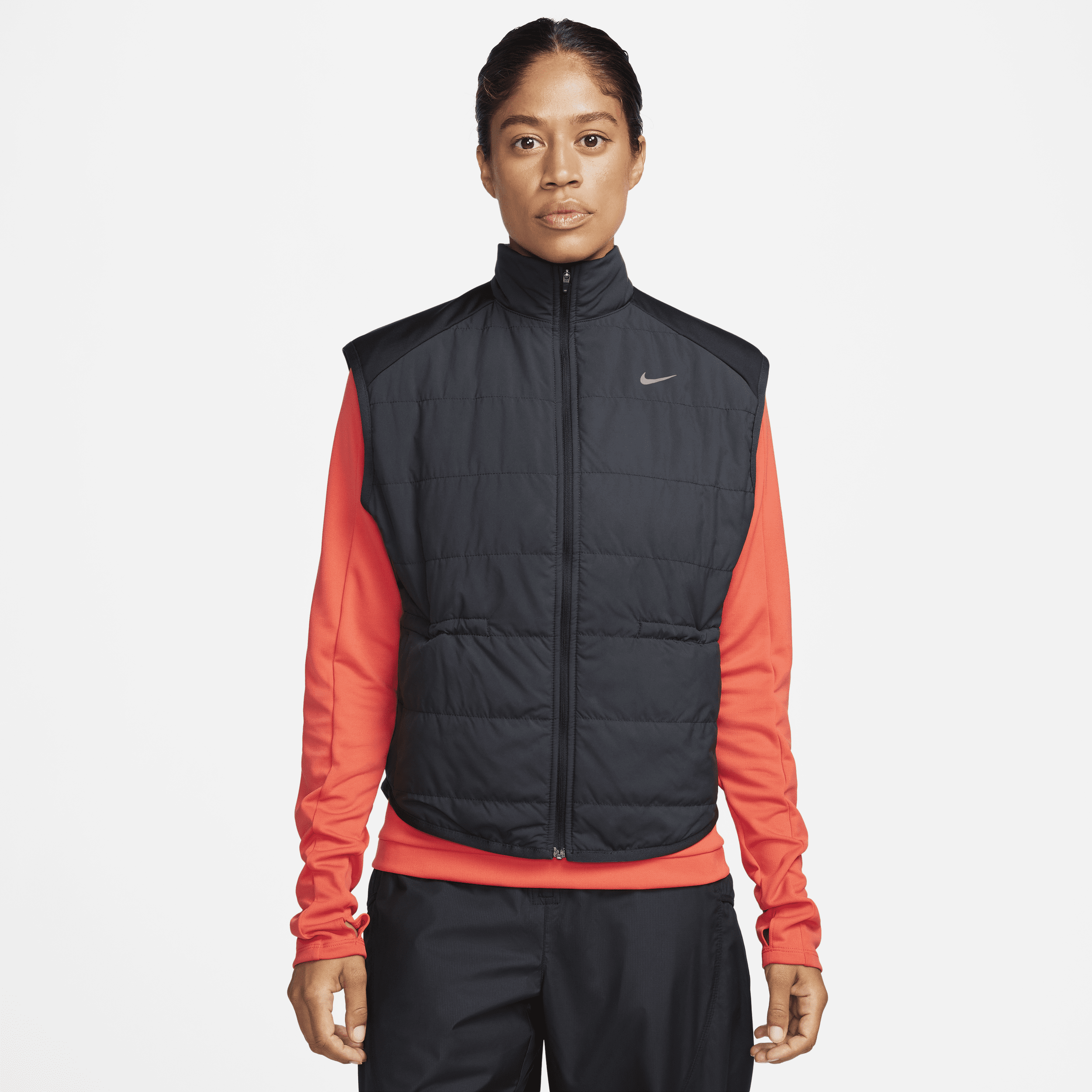 Nike Therma-FIT Swift Hardloopbodywarmer voor dames - Zwart