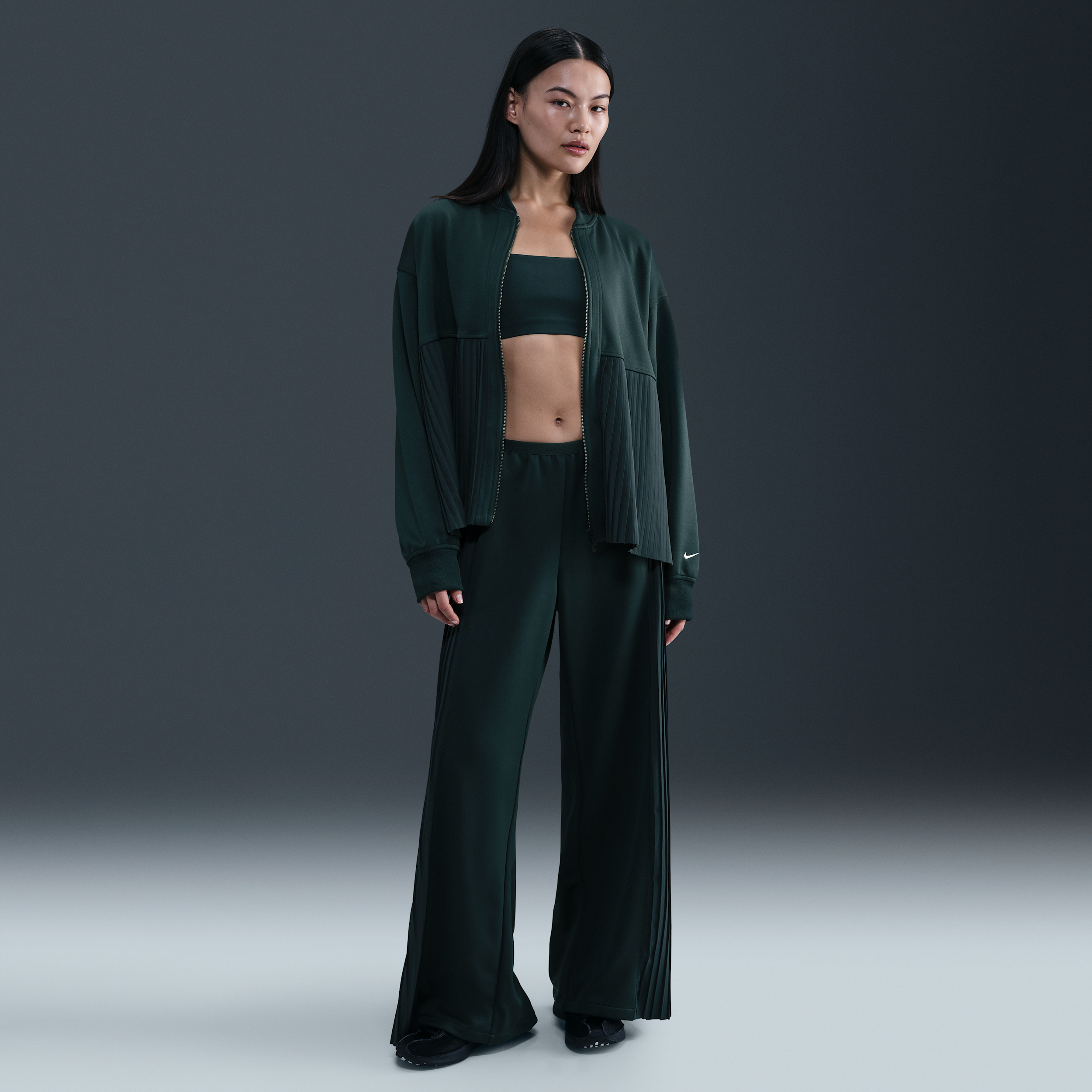 Nike Pantalón plisado - Mujer - Verde