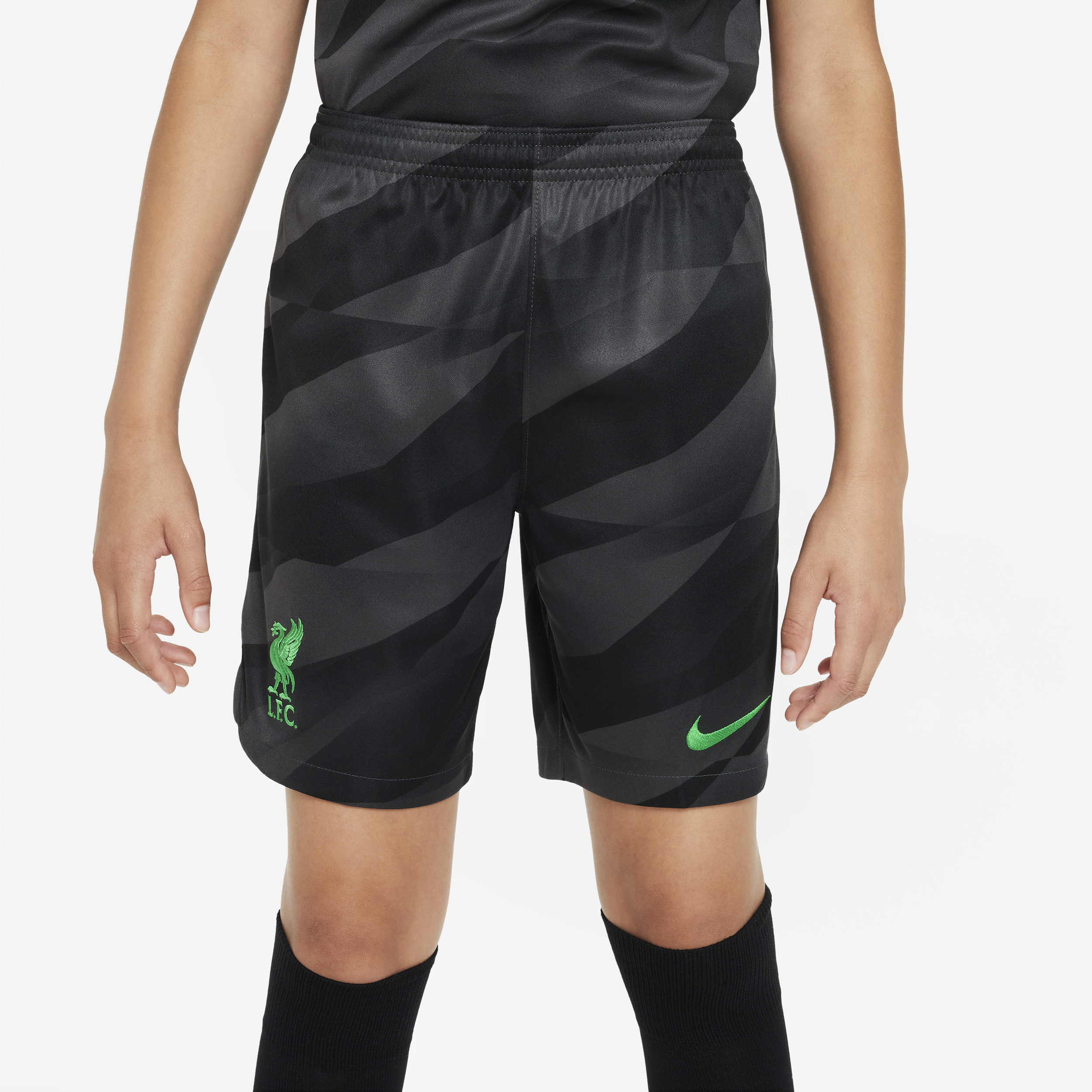Shorts da calcio Nike Dri-FIT Liverpool FC 2023/24 Stadium per ragazzi – Goalkeeper - Grigio