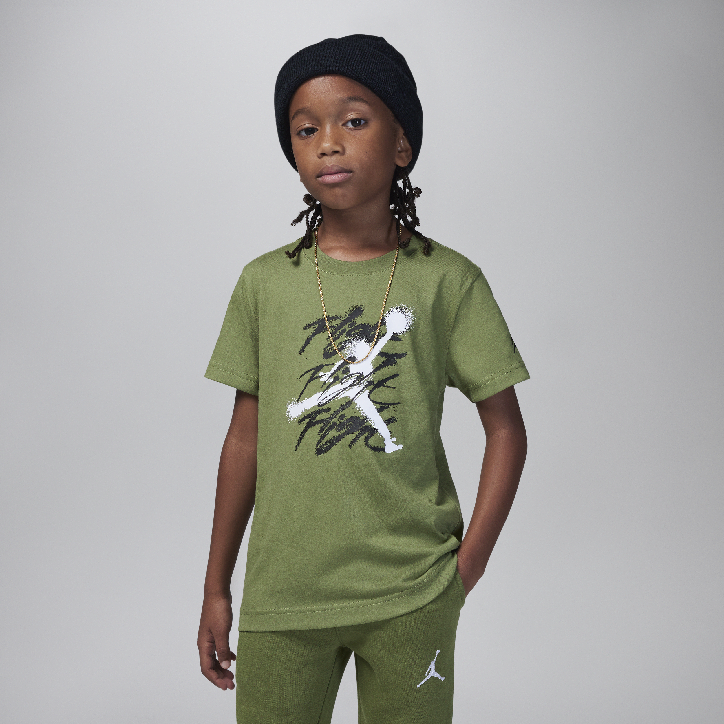 Jordan Jumpman Flight Sprayed Tee-T-shirt til mindre børn - brun