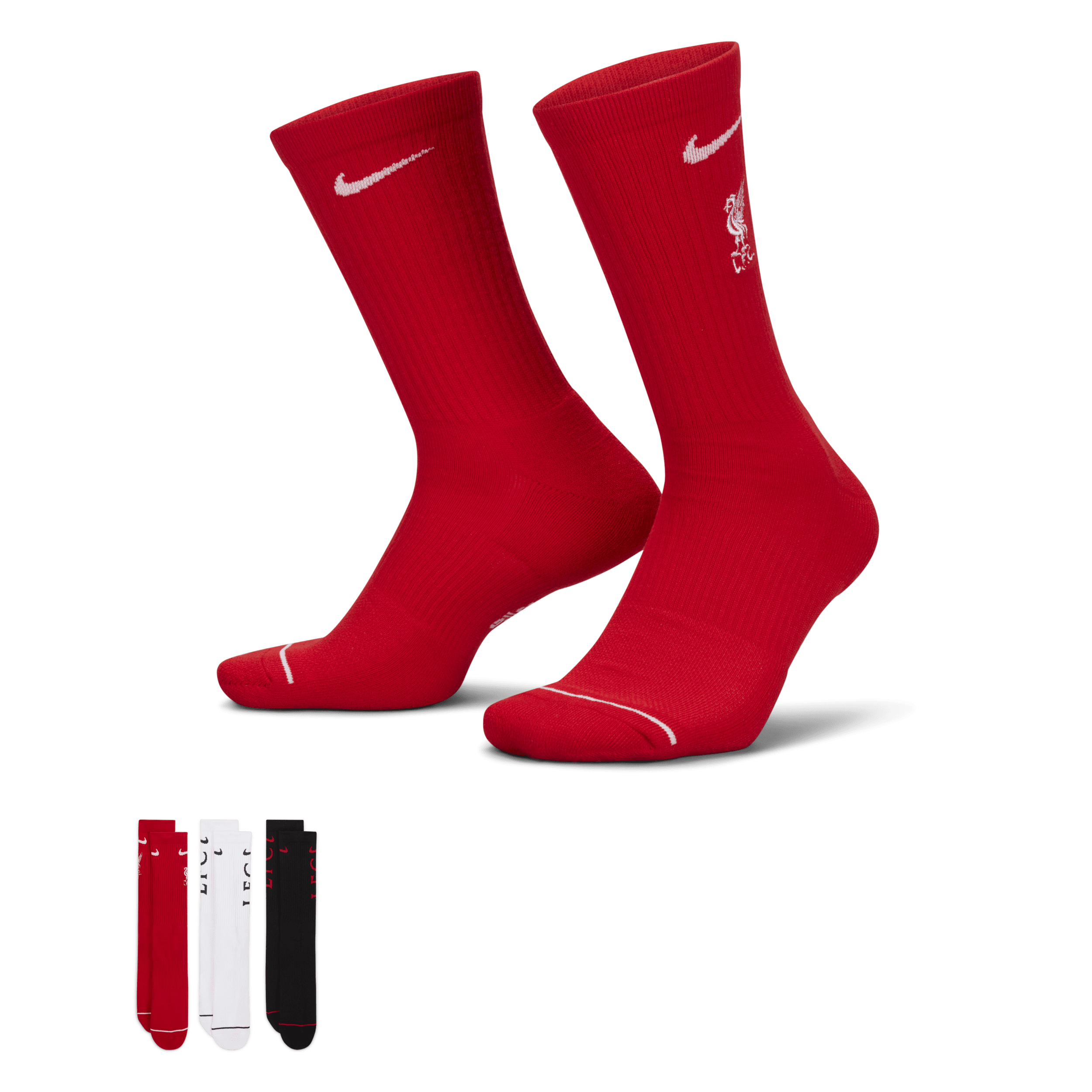 Liverpool Nike Everyday-strømper (3 par) - multifarvet