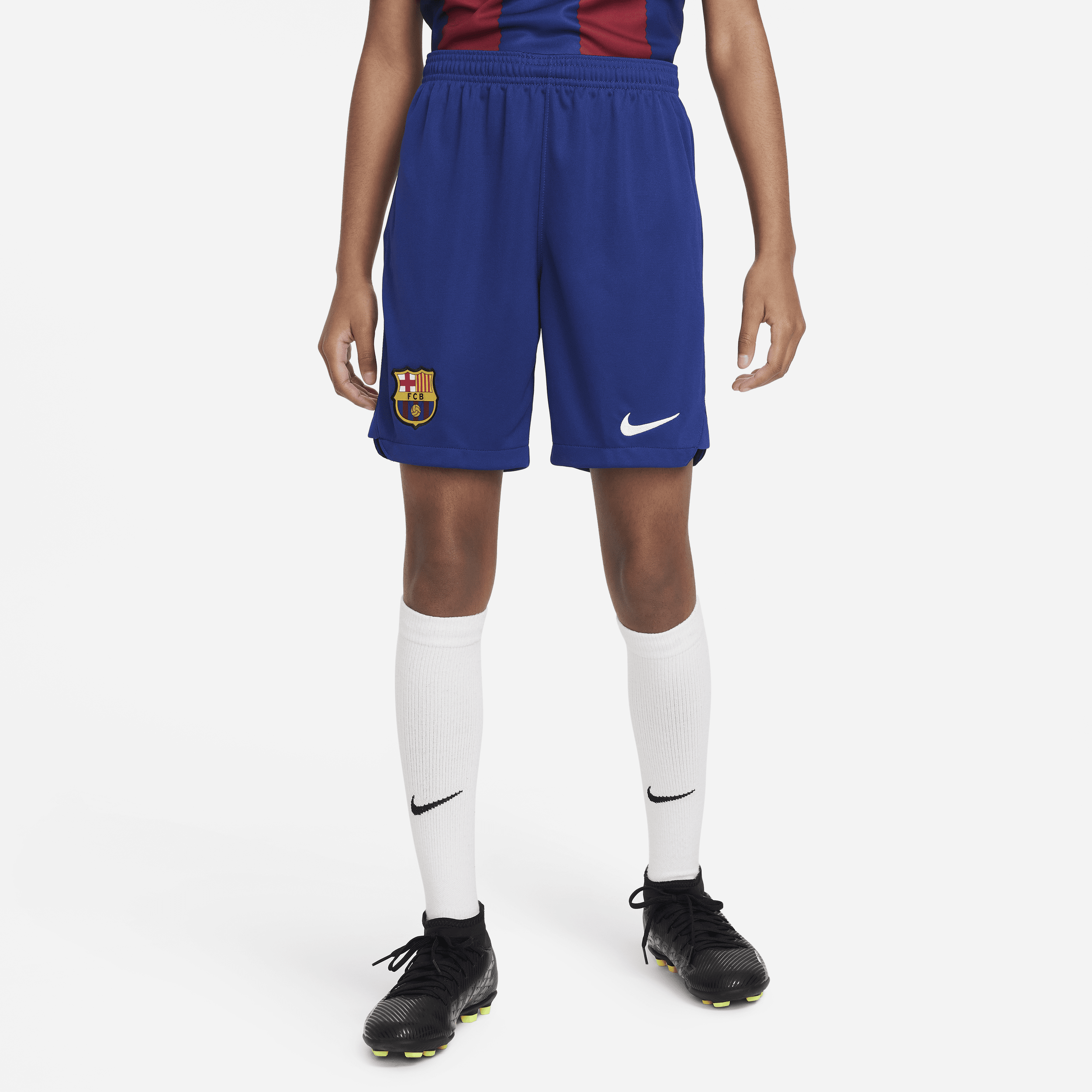 FC Barcelona 2023/24 Stadium Thuis Nike Dri-FIT voetbalshorts voor kids - Blauw