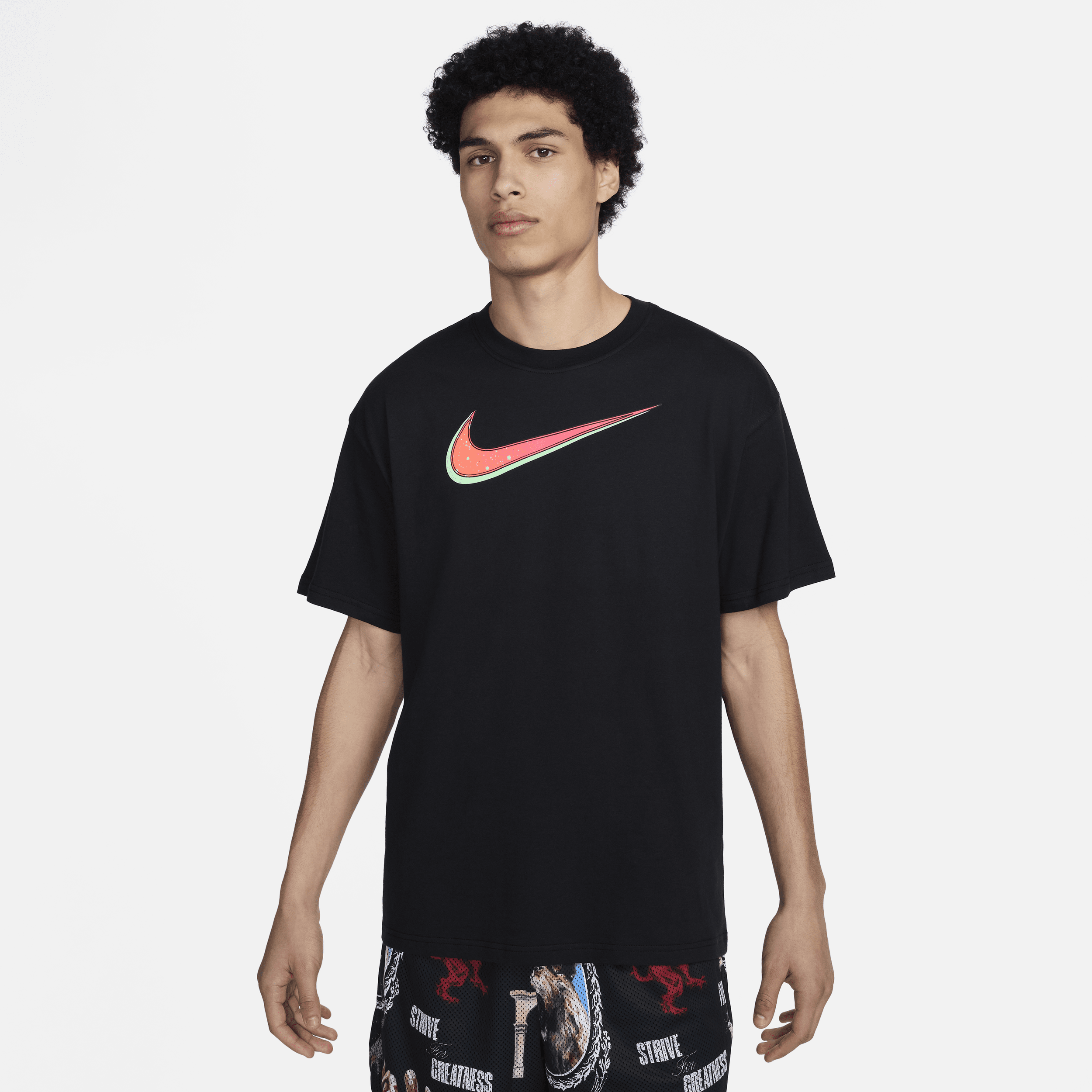 Nike LeBron M90-basketball-T-shirt til mænd - sort